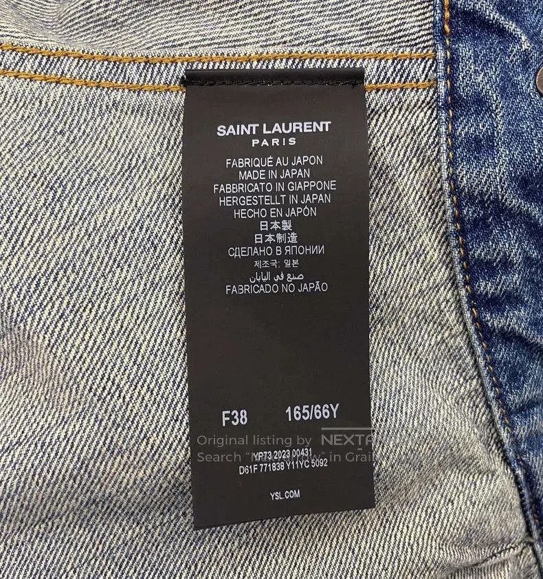 Yves Saint Laurent YSL Short Blue Denim Jacket. Size US M / EU 48-50 / 2 - 6 Thumbnail