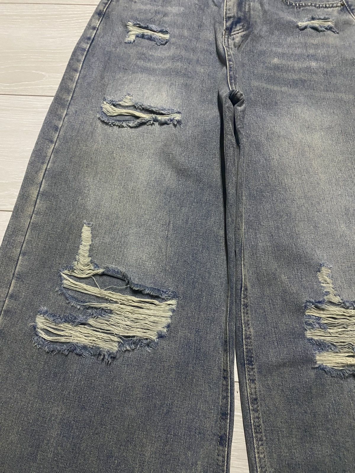 Japanese Brand Vintagw Japanese Brand Super Wide Leg Baggy Jeans Size US 29 - 4 Thumbnail