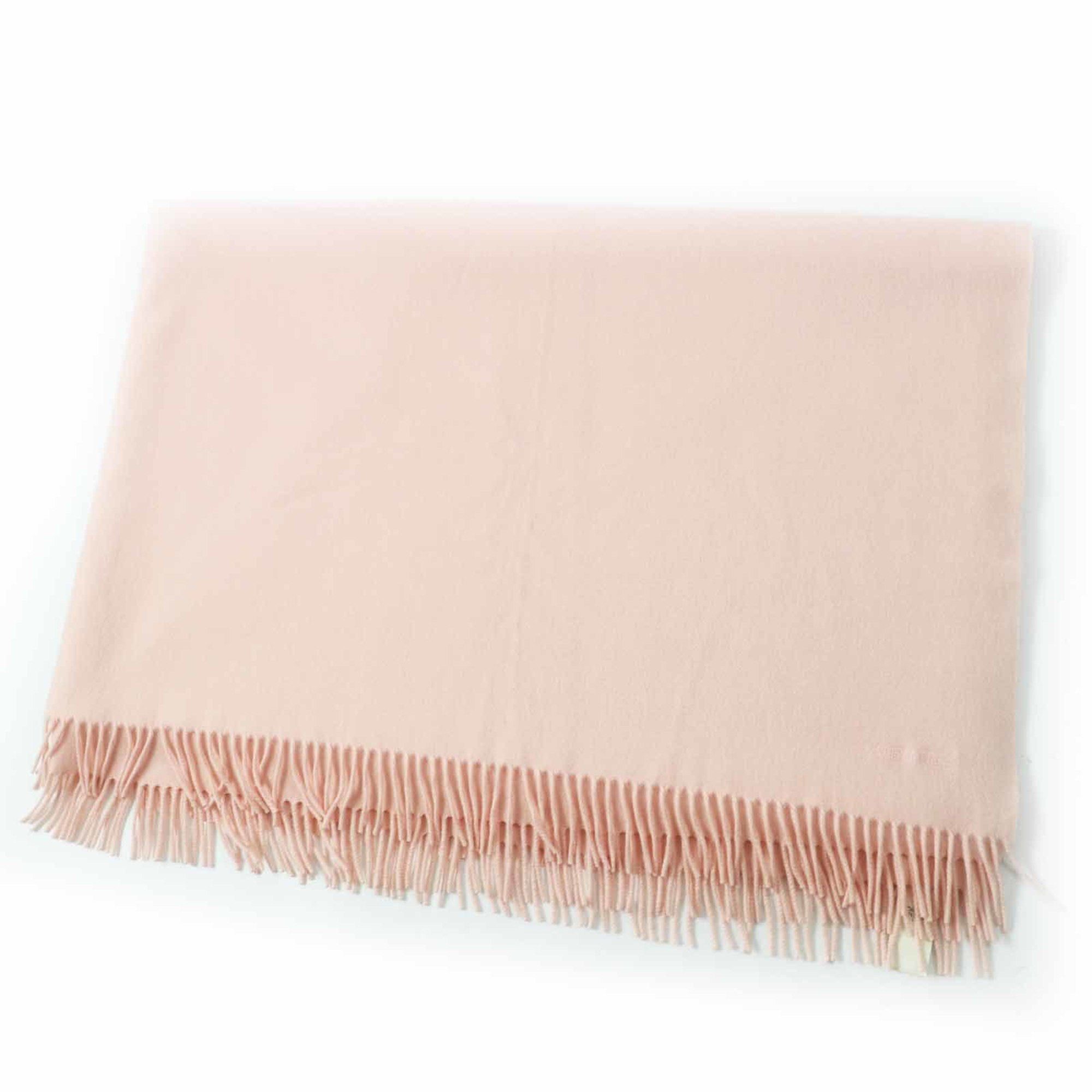 Hermes HERMES 100% Cashmere Shawl with Embroidered Logo, Extra Large, Baby Pink, Made in Italy, for Women Size ONE SIZE - 1 Thumbnail