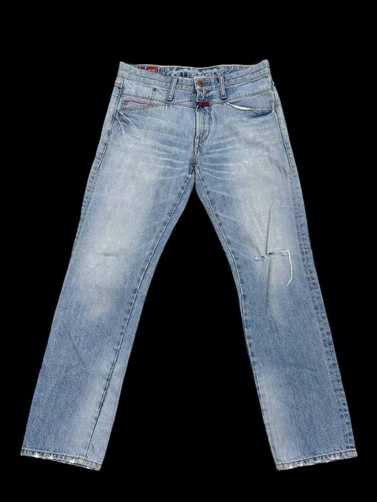 Marithe + Francois Girbaud MARITHE FRANCOIS GIRBAUD HALF SELVEDGE DISTRESSED JEANS Size US 30 / EU 46 - 2 Thumbnail