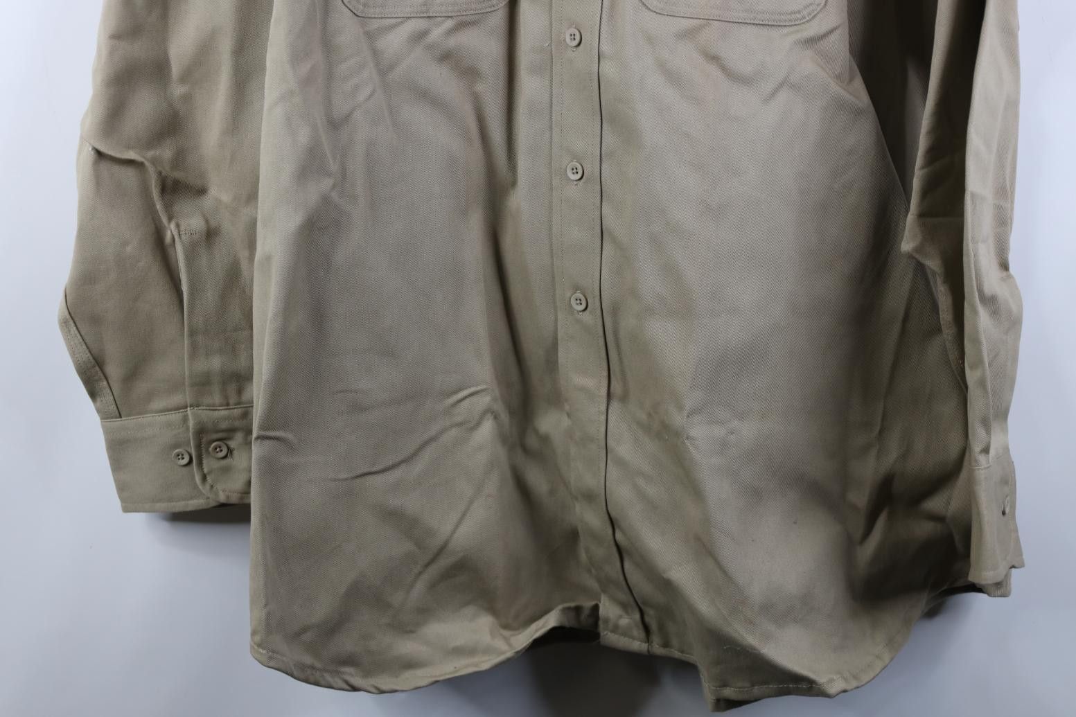 Carhartt Deadstock Vintage 90s Carhartt Button Shirt Khaki Tan USA Size US XXL / EU 58 / 5 - 3 Thumbnail