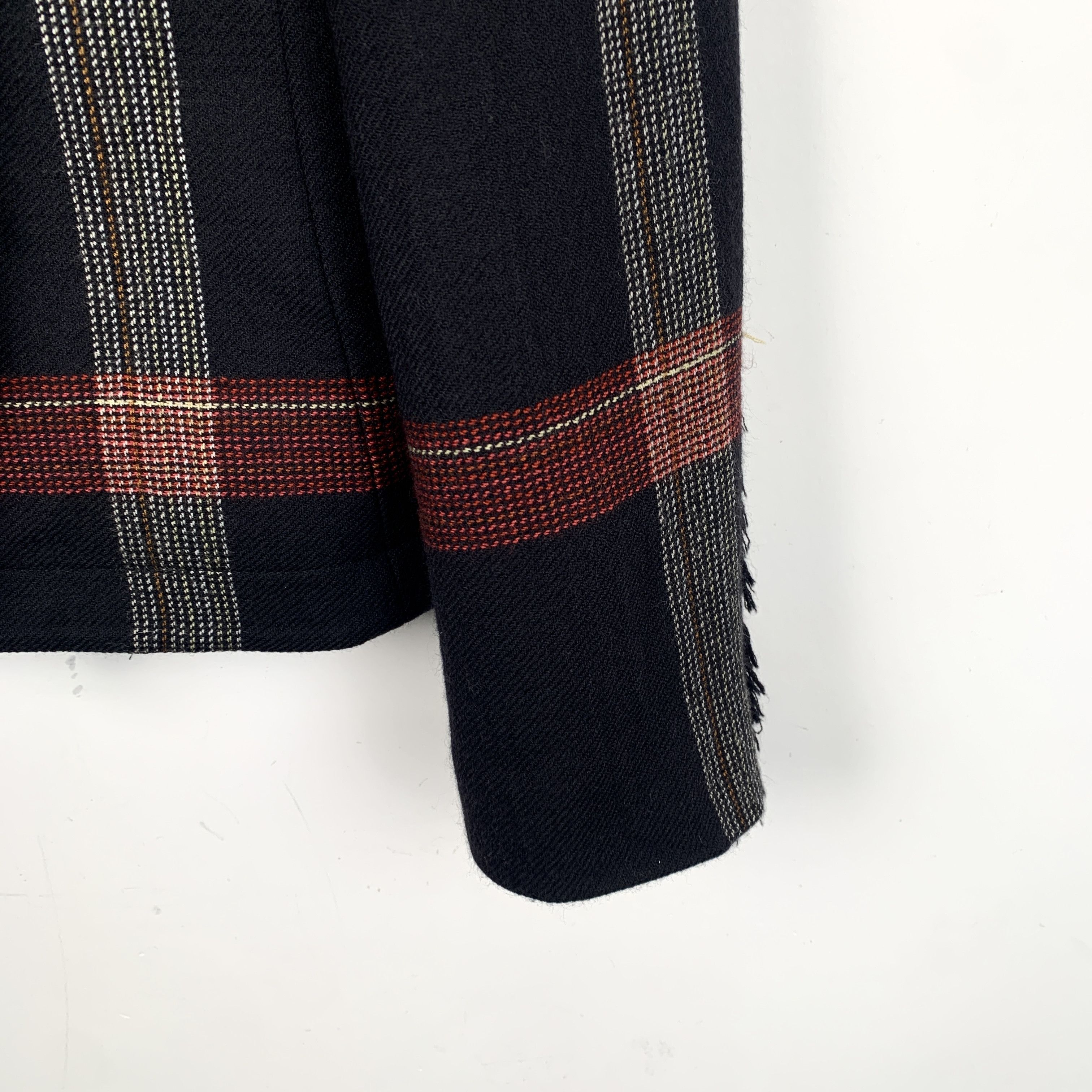 Hermes Hermes Colorblock Striped Wool & Leather Jacket 36 XS Size XS / US 0-2 / IT 36-38 - 4 Thumbnail