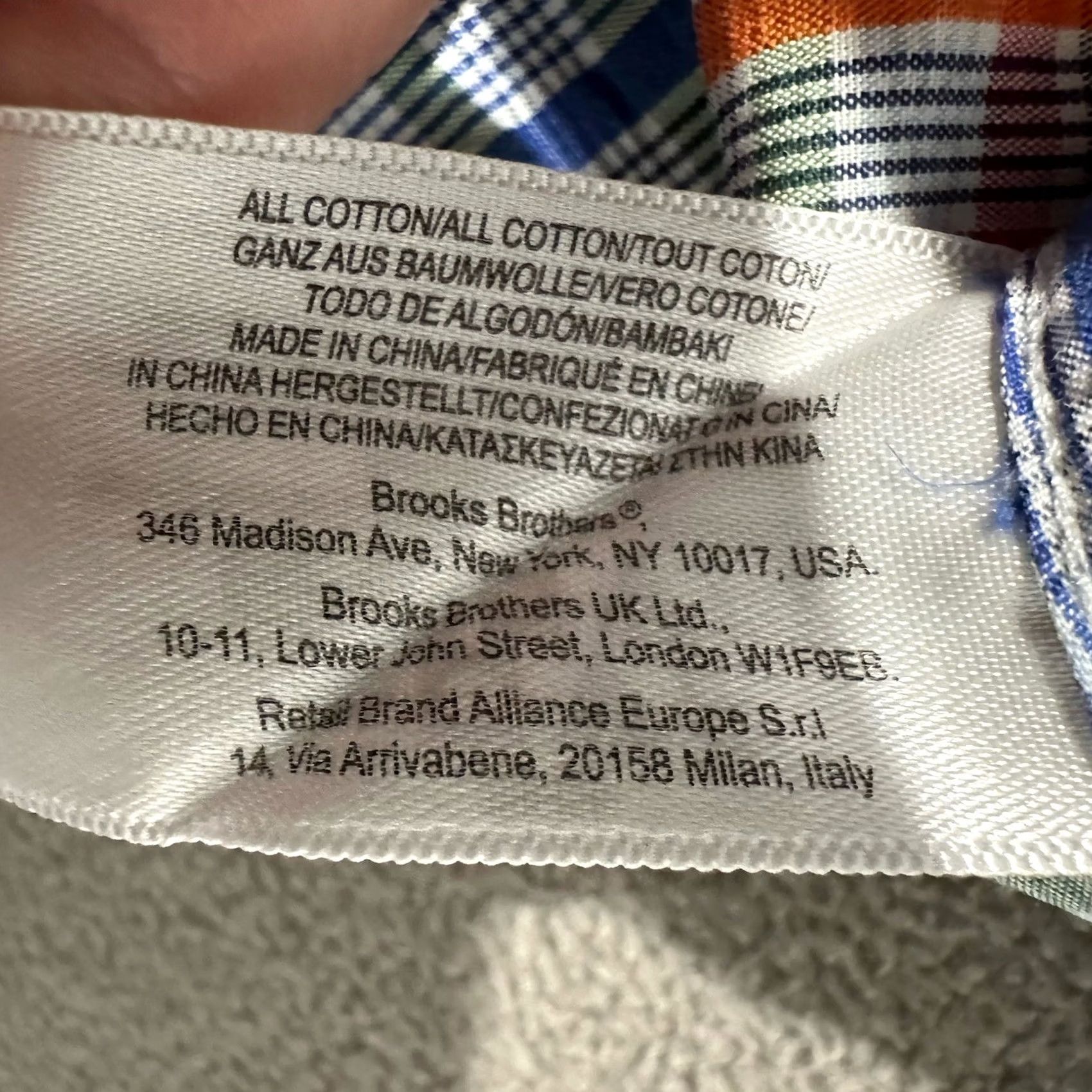 Brooks Brothers Brooks Brothers Original Polo Shirt Mens Large Blue Plaid Slim Fit Button Down Size US L / EU 52-54 / 3 - 5 Thumbnail