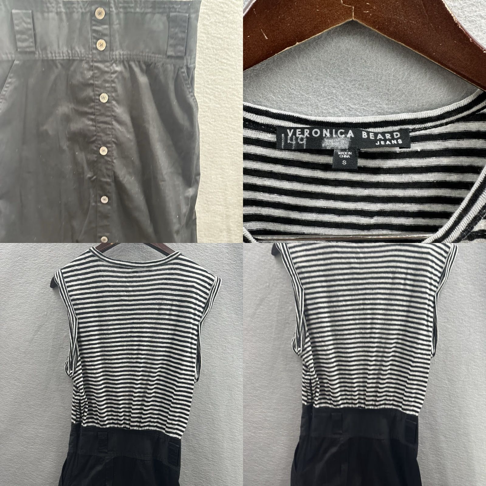 Veronica Beard VERONICA BEARD Dress Maxi Shirt Womens S Linen Blend Stripe 90s Casual Size 28" / US 6 / IT 42 - 8 Thumbnail