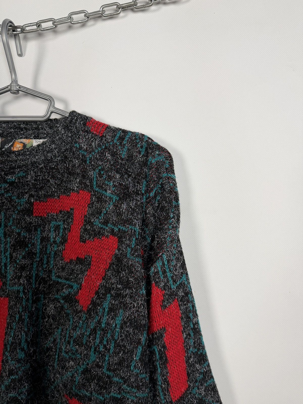 Vintage Mr. Rodia Vintage Crew Sweater Lightning Pattern Pullover Size US S / EU 44-46 / 1 - 2 Thumbnail