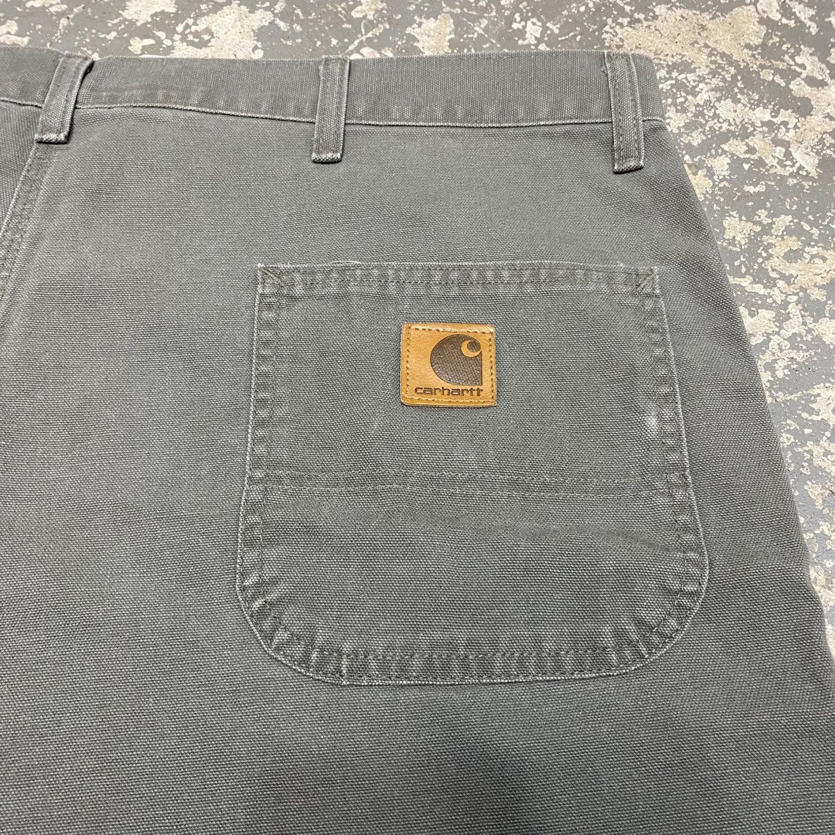 Carhartt × Vintage Vintage Carhartt B30SAG Carpenter Jort Shorts B30 Sage Green Size US 44 / EU 60 - 3 Thumbnail