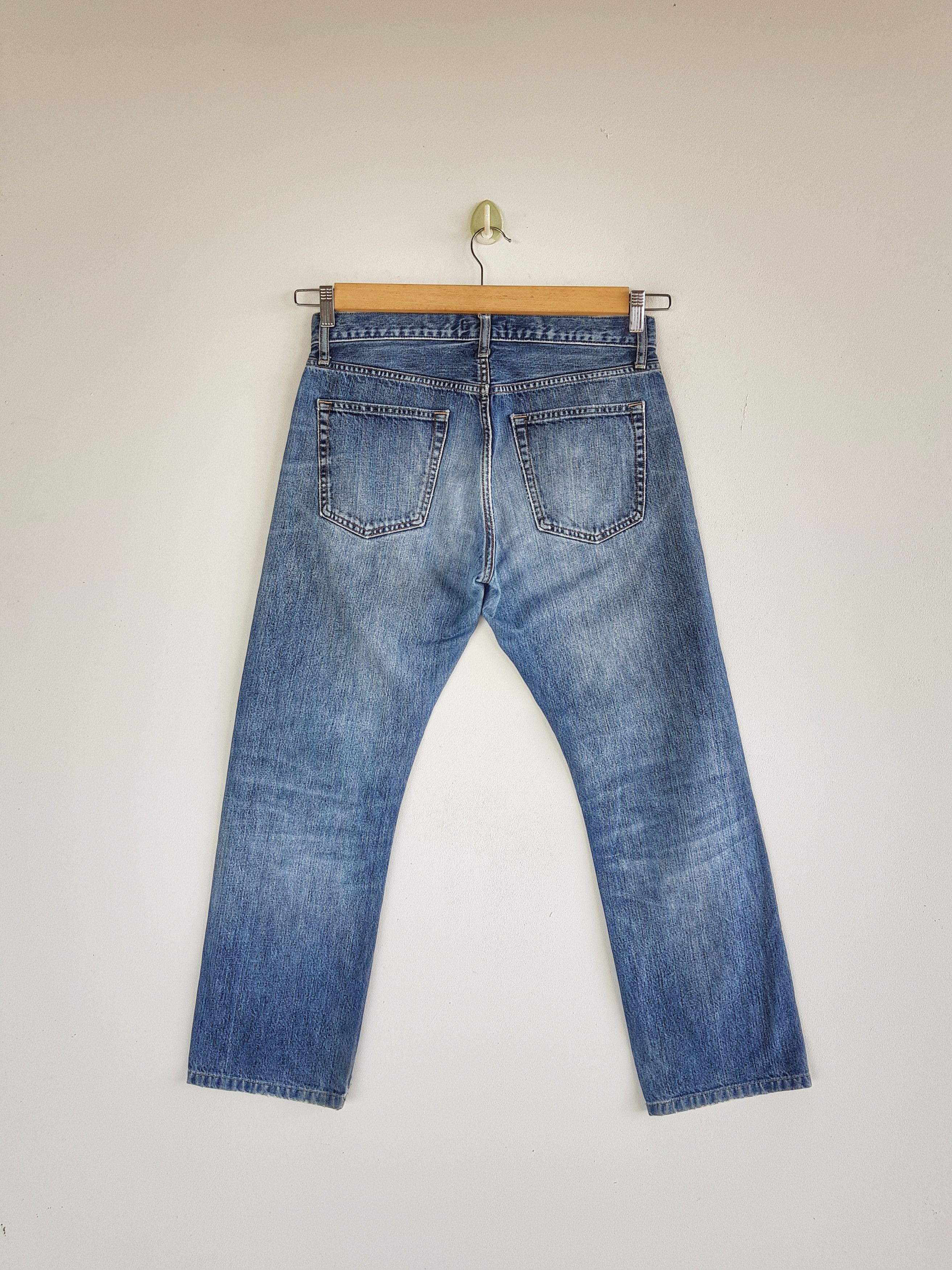 Japanese Brand Vintage Japanese Selvedge Distressed Jeans Redline Denim Size US 30 / EU 46 - 2 Thumbnail