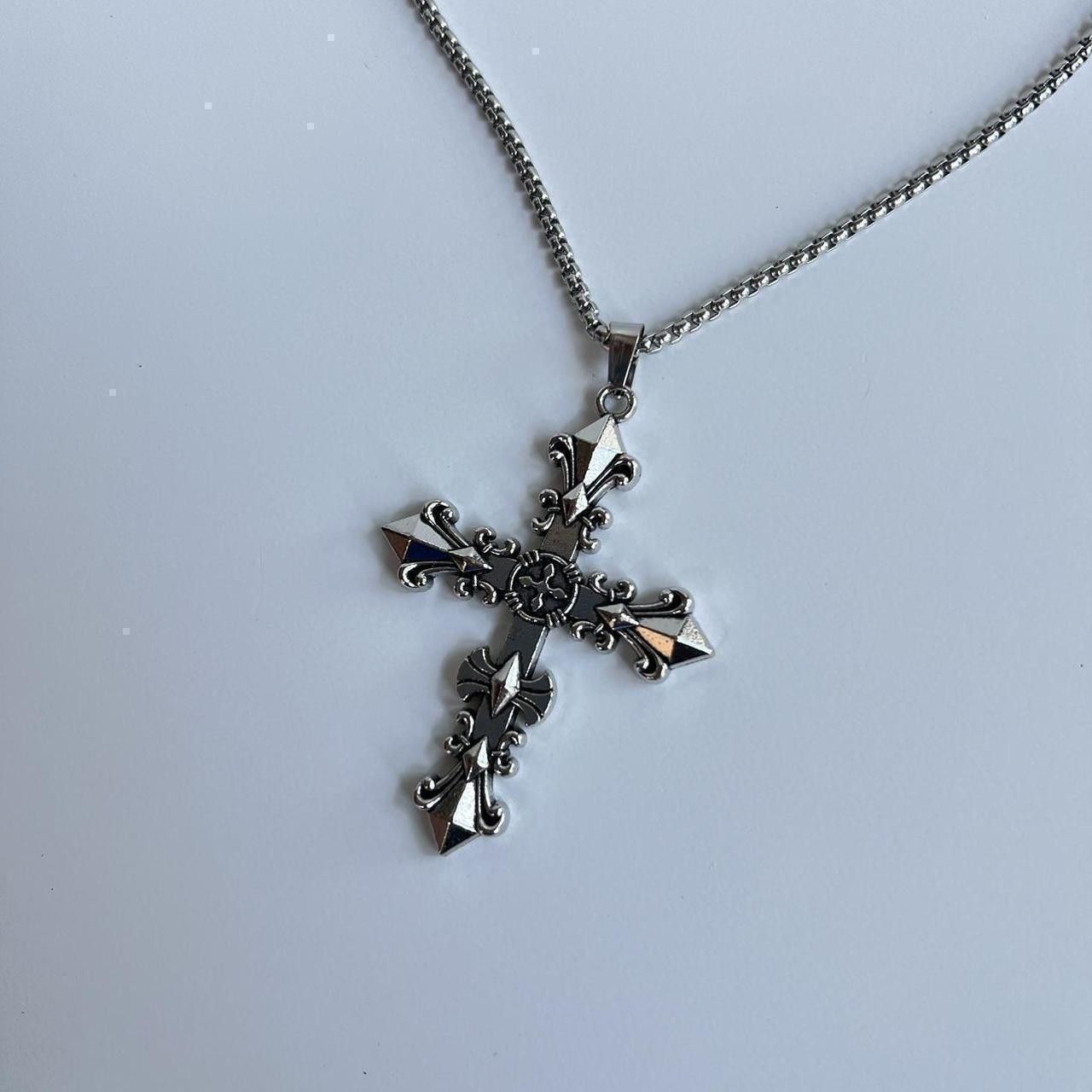 Japanese Brand y2k 2000s grunge heavy metal gothic cross pendant necklace Size ONE SIZE - 2 Thumbnail