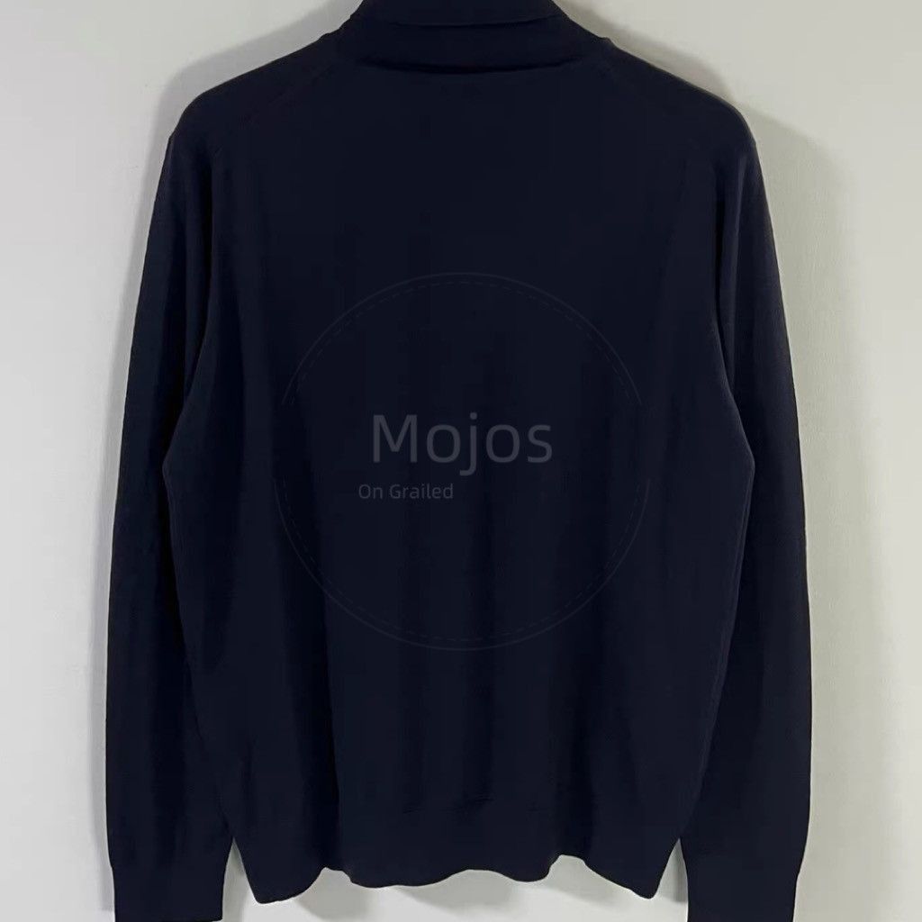 Prada Sz 52 Prada Navy Black label Hi-neck Knitwear-2508 Size US L / EU 52-54 / 3 - 2 Thumbnail