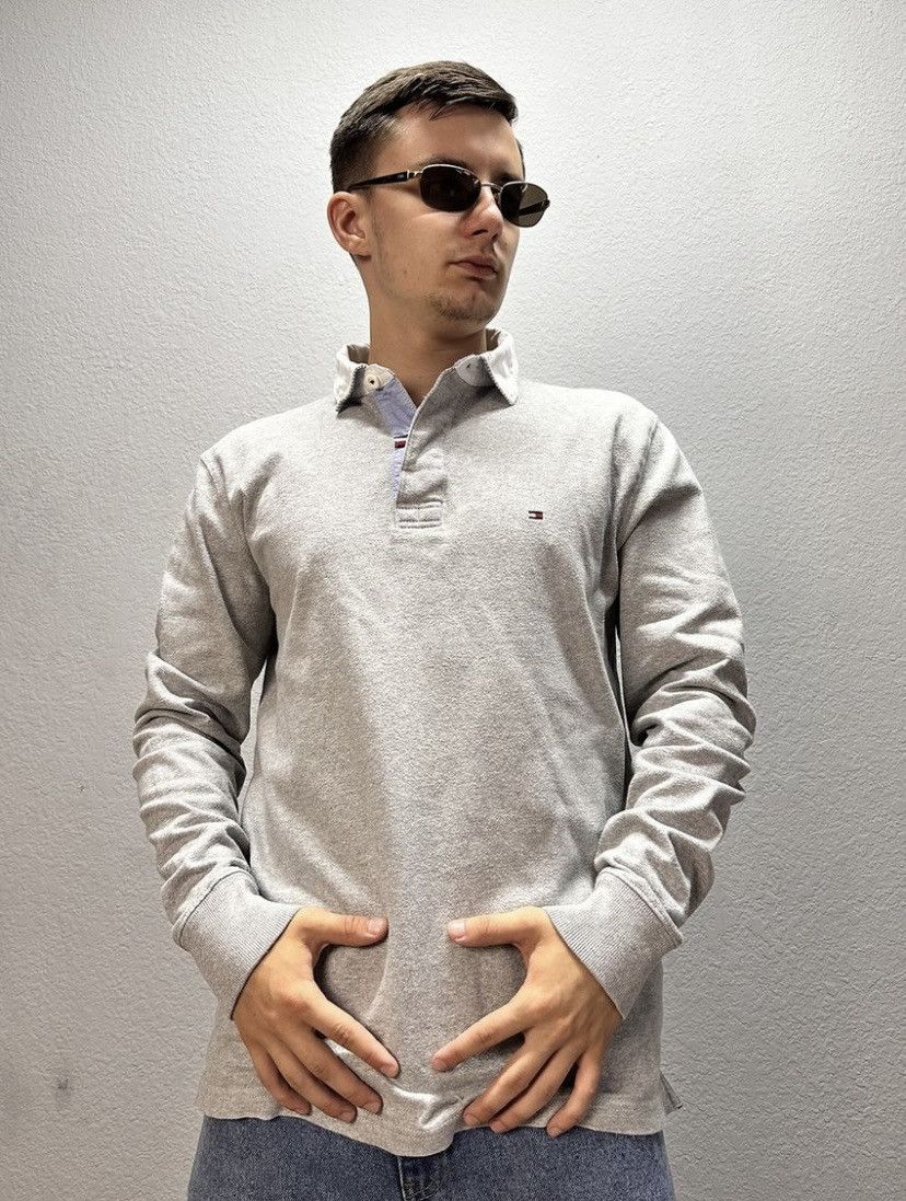 Tommy Hilfiger × Vintage Tommy Hilfiger Rugby Long Sleeve Vintage Size US L / EU 52-54 / 3 - 3 Thumbnail