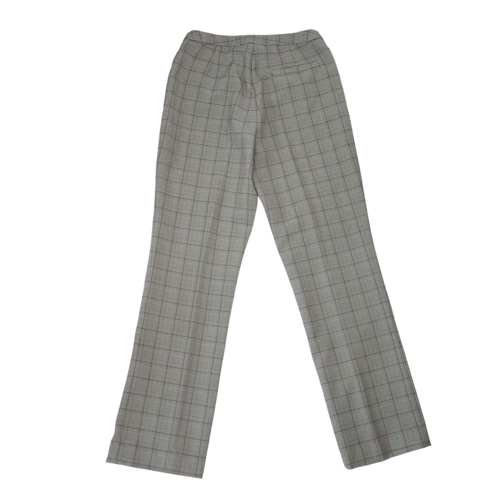 Vintage VINTAGE New York & Company Grey Plaid Straight Leg Pants 2 Women Workwear 90s Size 26" / US 2 / IT 38 - 3 Thumbnail