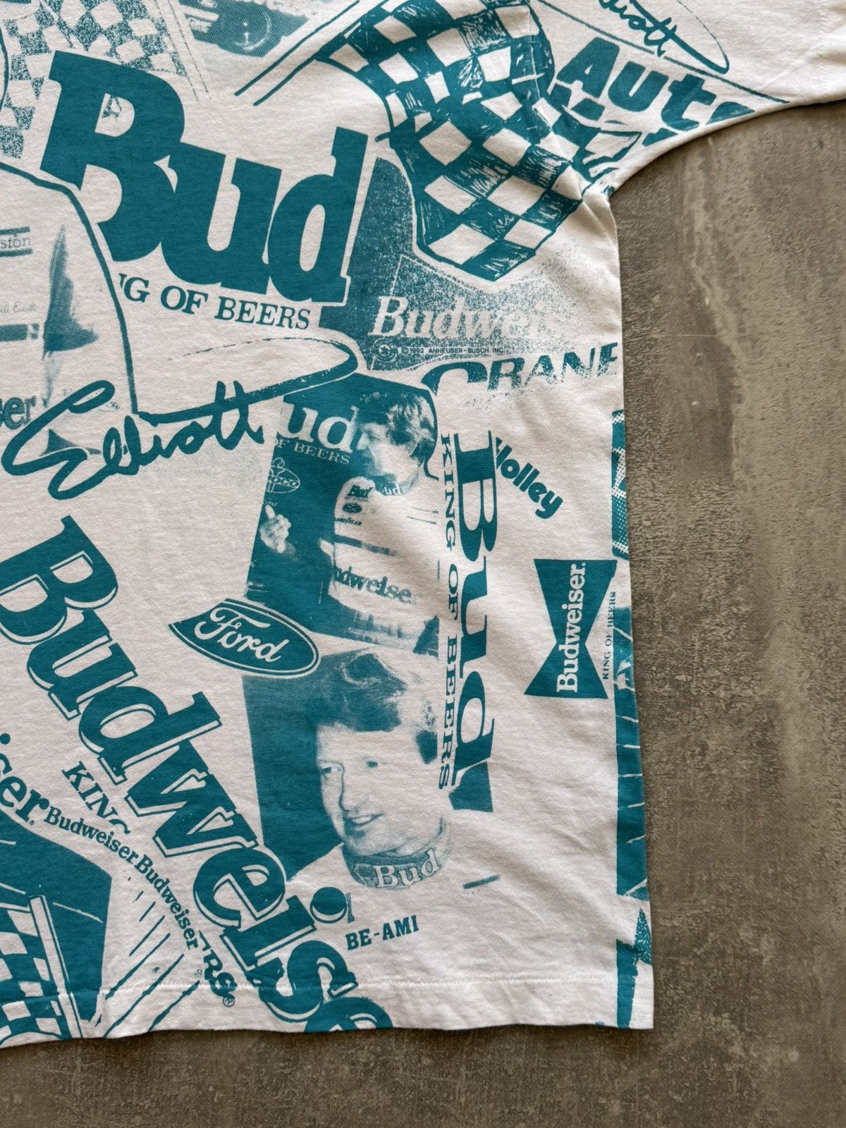 Budweiser Vintage 90s Bill Elliott Ford Budweiser Nascar Racing Tee Size US XL / EU 56 / 4 - 3 Thumbnail