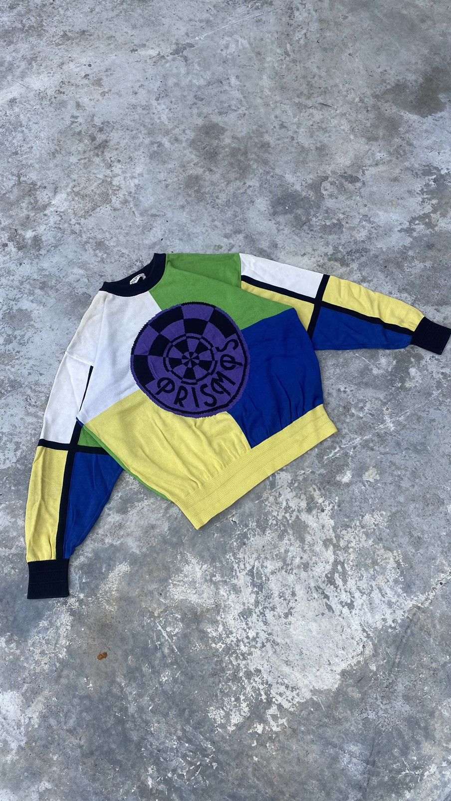 Designer × Vintage Pia Sports Ugly Knit Sweater 80s Size US L / EU 52-54 / 3 - 1 Thumbnail