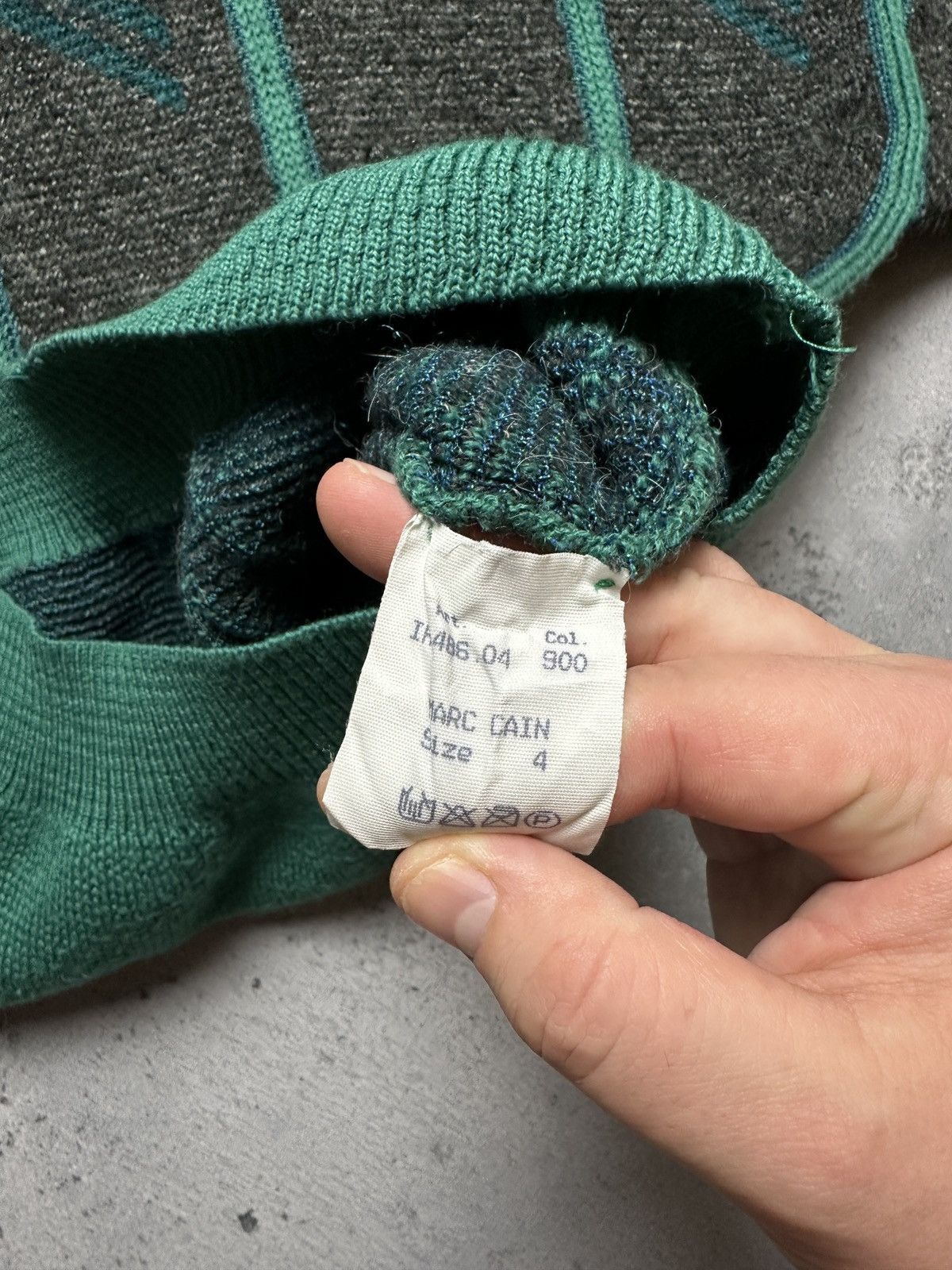 Japanese Brand Vintage Marc Cain Wool Sweater Knitted Made In West Germany Size US XL / EU 56 / 4 - 9 Thumbnail