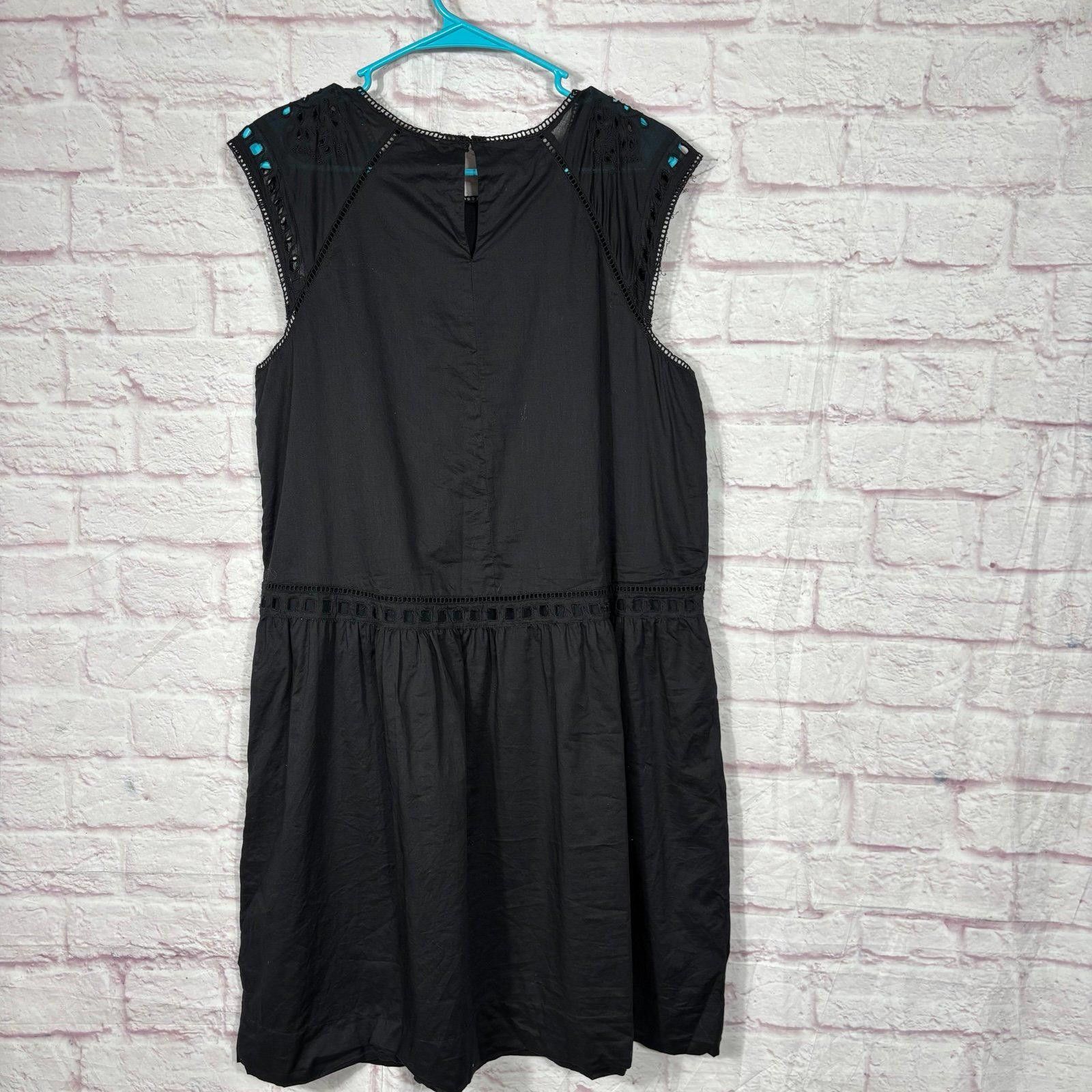 Other LOFT Black Sleeveless Eyelet Dress Size L NWOT Size L / US 10 / IT 46 - 9 Thumbnail