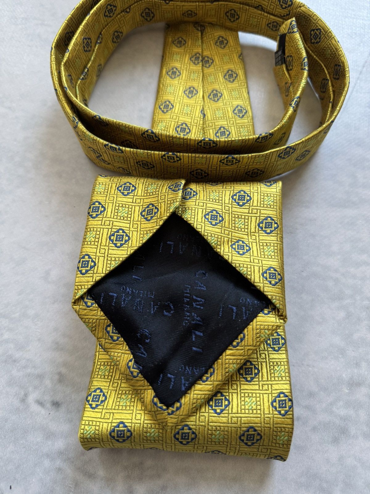Canali × Vintage Canali yellow tie vintage Size ONE SIZE - 3 Thumbnail