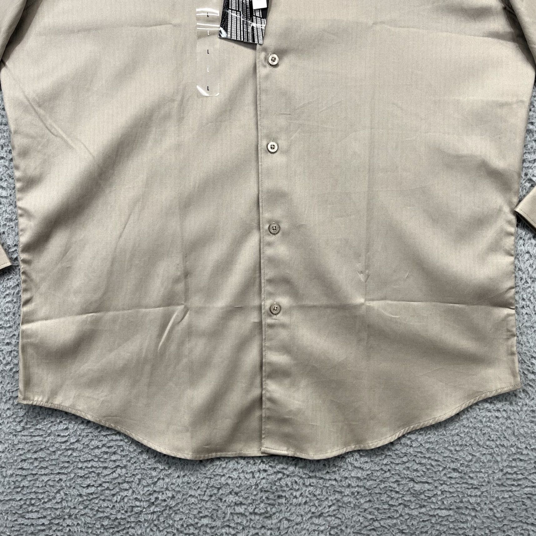 Sears Sears Structure Shirt Mens Large Tan Woven Textured Long Sleeve Button Up Size US L / EU 52-54 / 3 - 6 Thumbnail