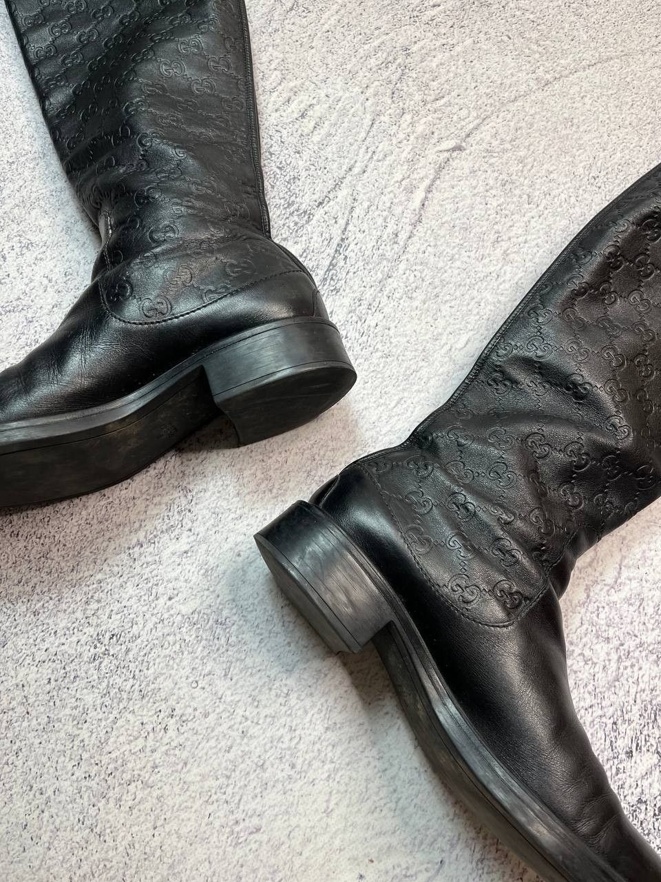 Gucci Gucci Maud Nero Guccissima Leather Knee-High Riding Boots Size US 8 / IT 38 - 8 Thumbnail