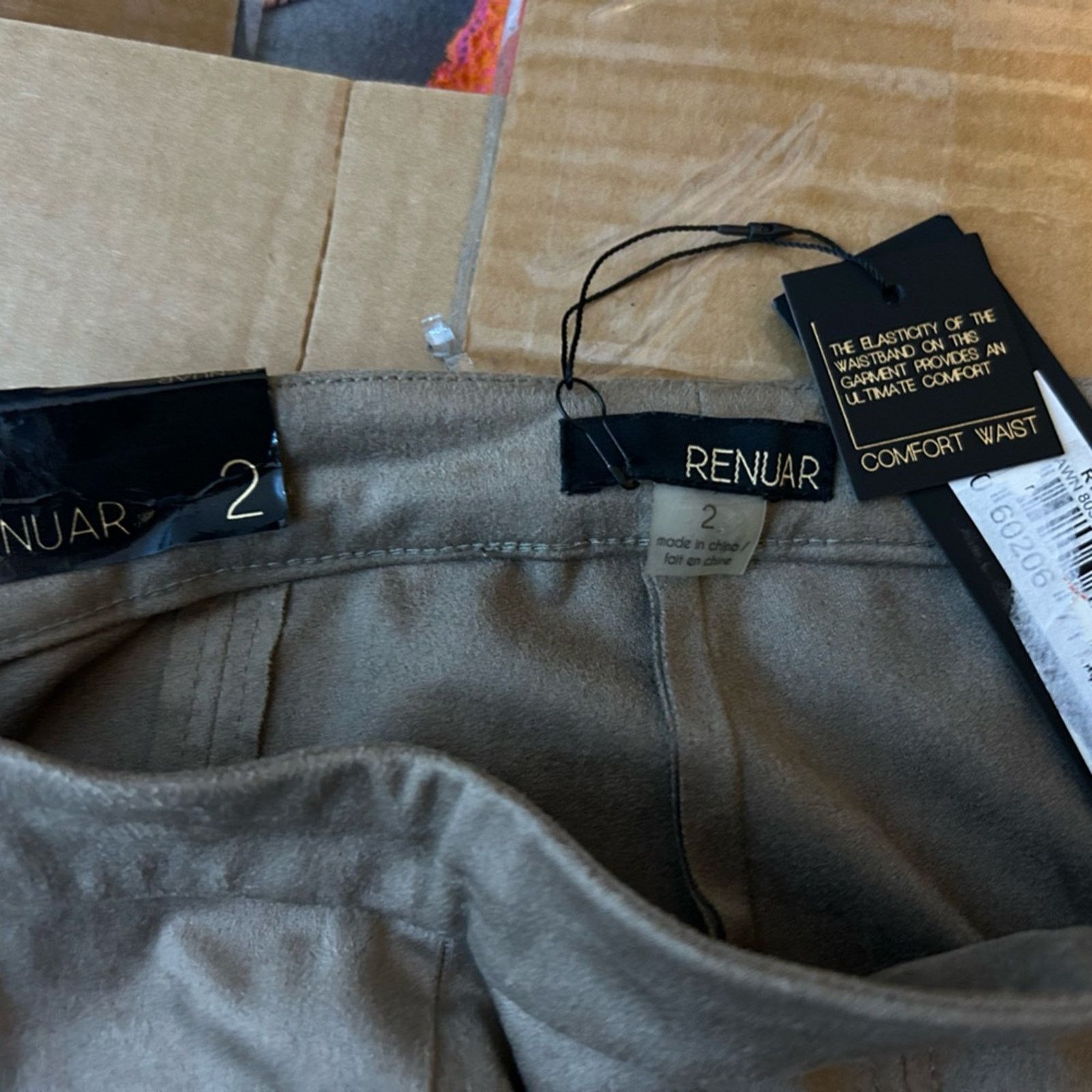 Renuar Nwt Renuar Tan Faux Suede Pull On Pants Size 26" / US 2 / IT 38 - 3 Thumbnail