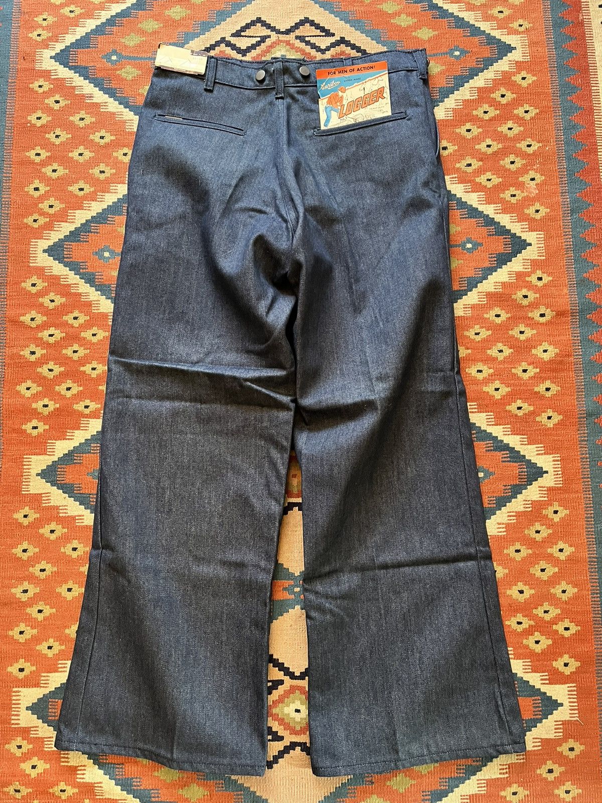 Vintage Vintage wide leg raw 14oz sanforized denim RARE Size US 34 / EU 50 - 2 Thumbnail