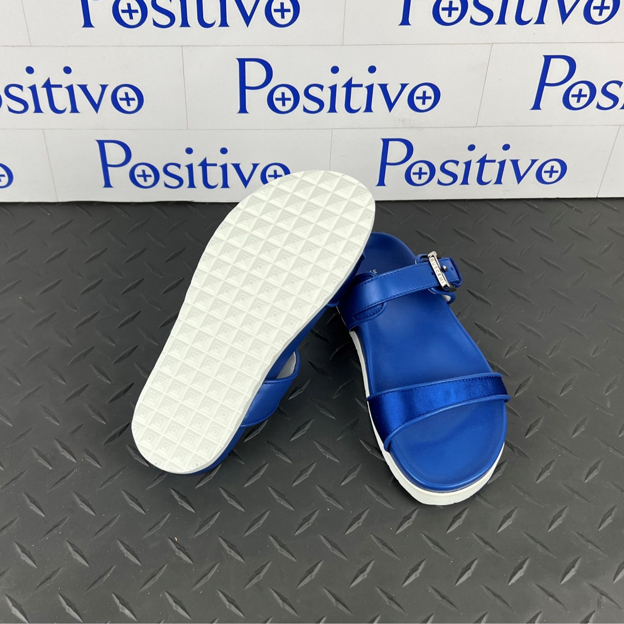 Buscemi Buscemi Slide Band Satin Royal Leather Sandals US 7 SAMPLE Size US 7 / IT 37 - 5 Thumbnail