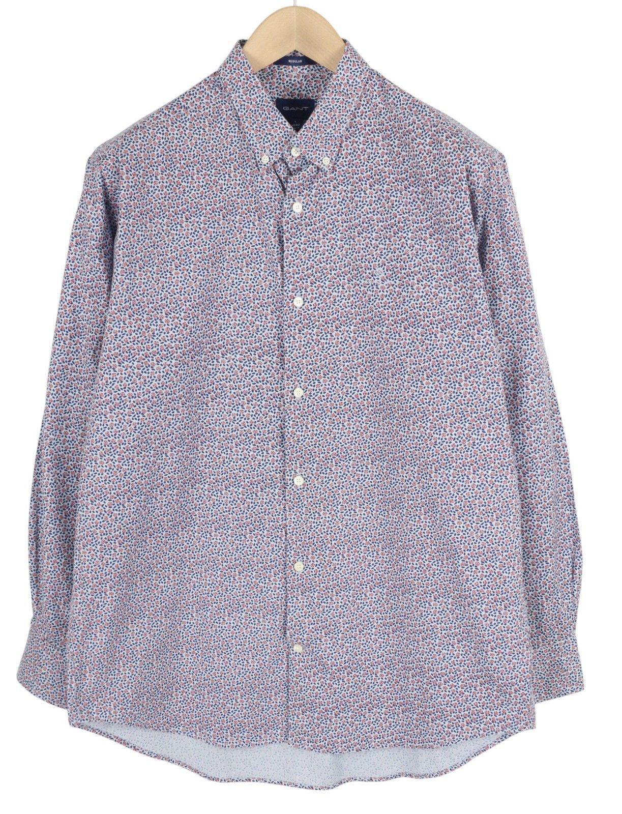 Gant L Button Down Neck Floral Pattern Long Sleeve Shirt 83665 Size US L / EU 52-54 / 3 - 1 Thumbnail