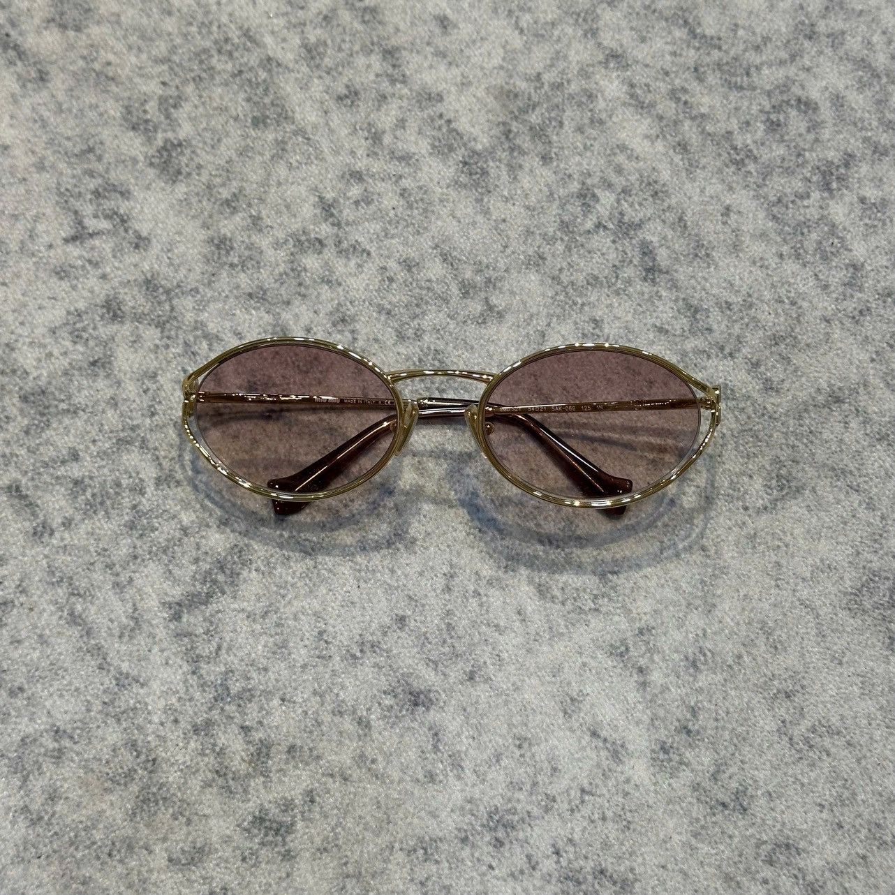 Miu Miu MIU MIU MU 52YS 5AK06S Sunglasses GOLD Size ONE SIZE - 6 Thumbnail