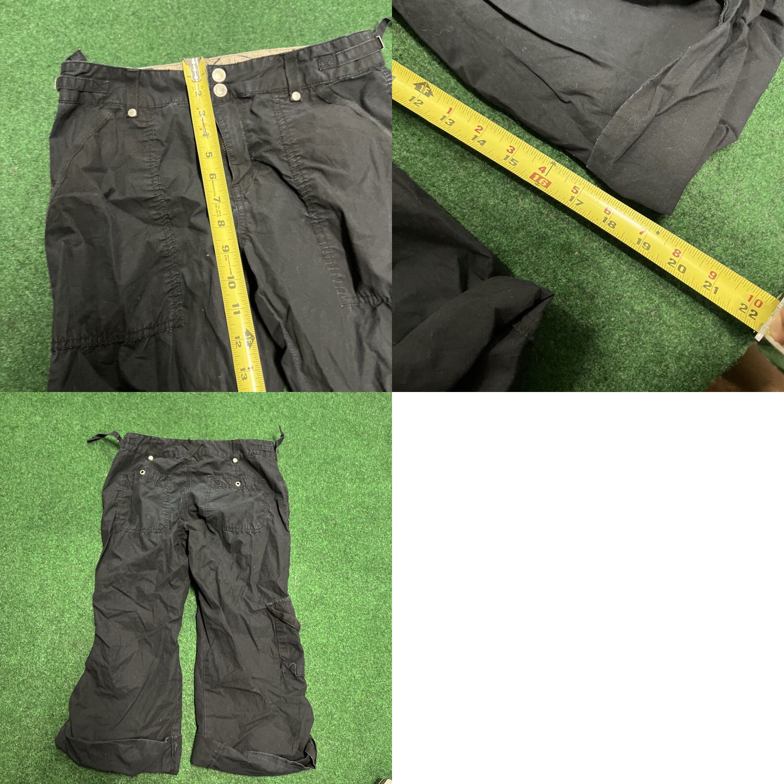 Faded Glory Faded Glory Womens Capris Sz 4 Black Utility Outdoors Summer Size ONE SIZE - 8 Thumbnail