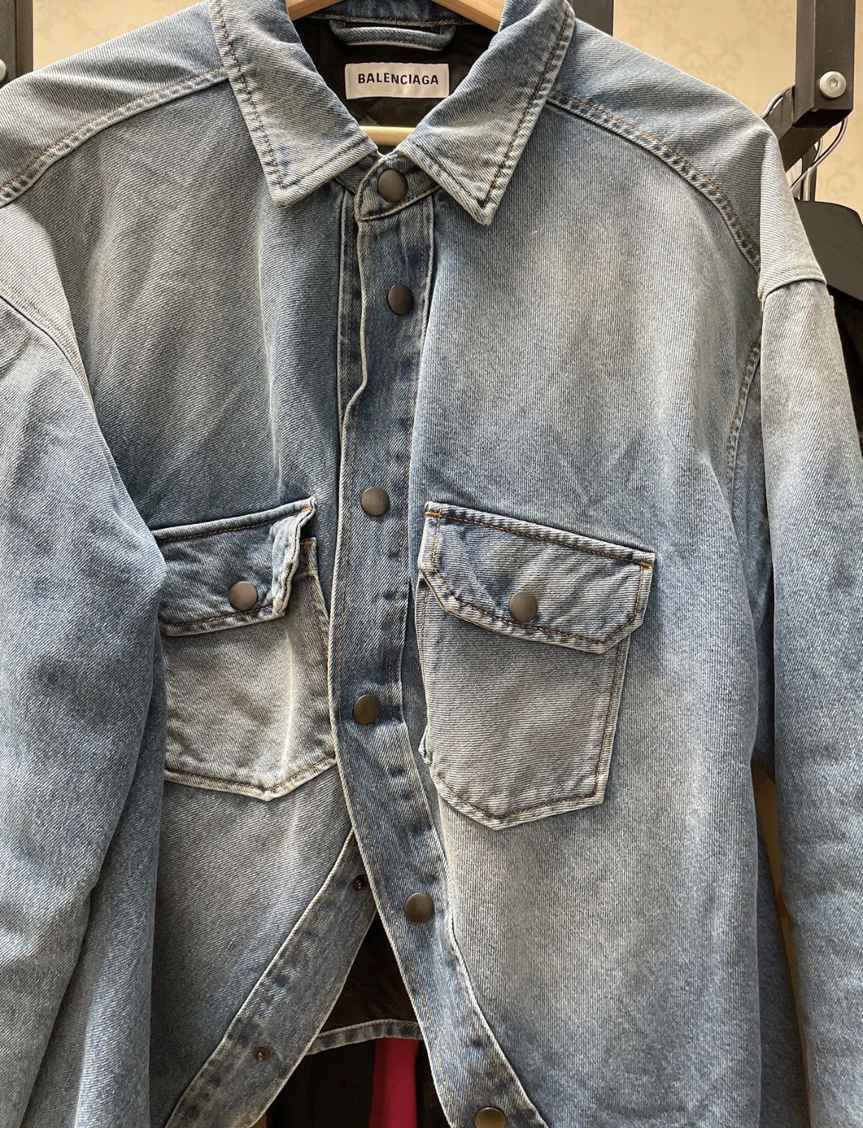 Balenciaga BALENCIAGA Design Denim Cotton Jacket 2412-Nextarrow Size US M / EU 48-50 / 2 - 3 Thumbnail