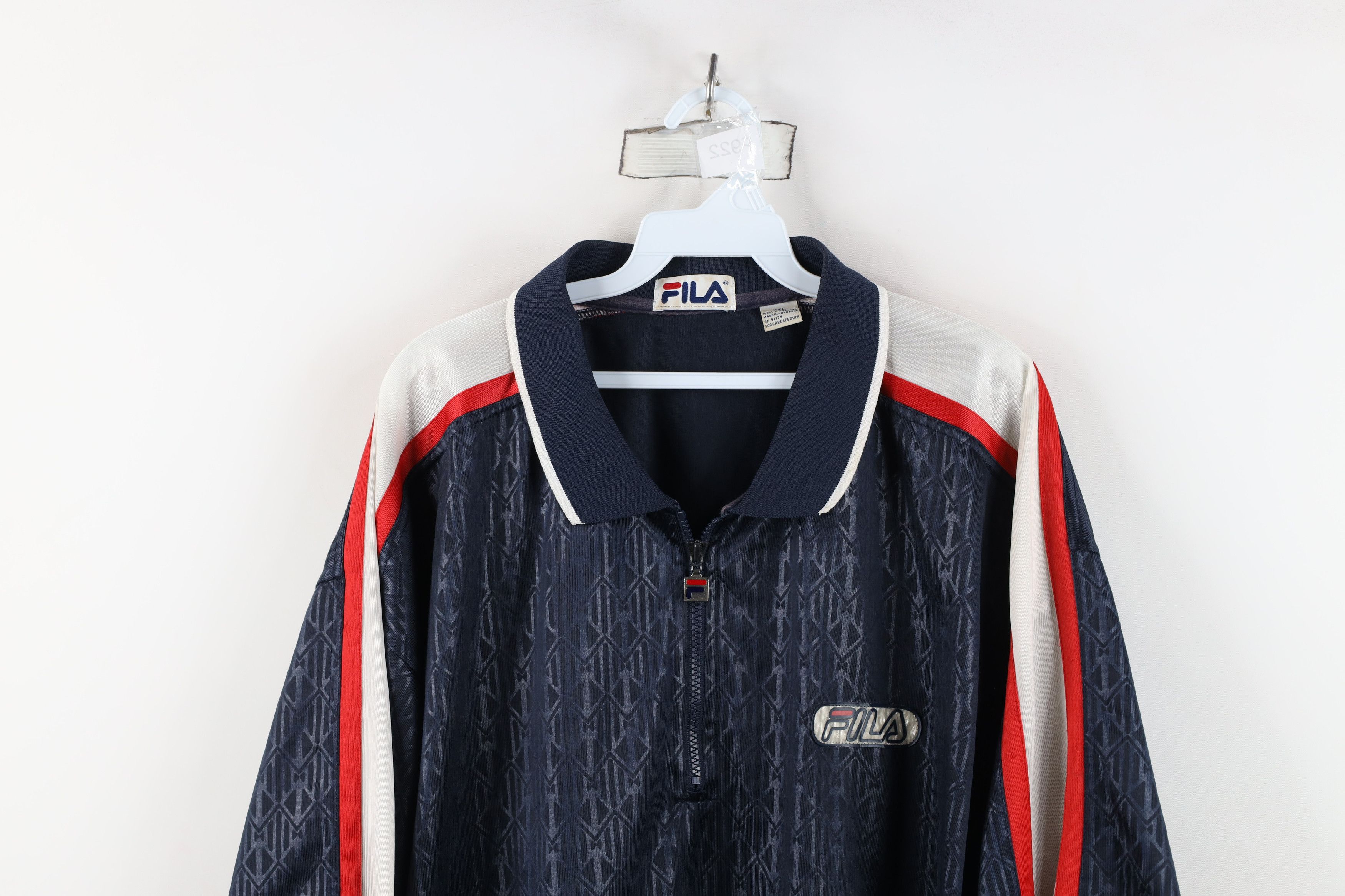 Fila Vintage 90s Fila Spell Half Zip Collared Tennis Polo Blue Size US XXL / EU 58 / 5 - 2 Thumbnail