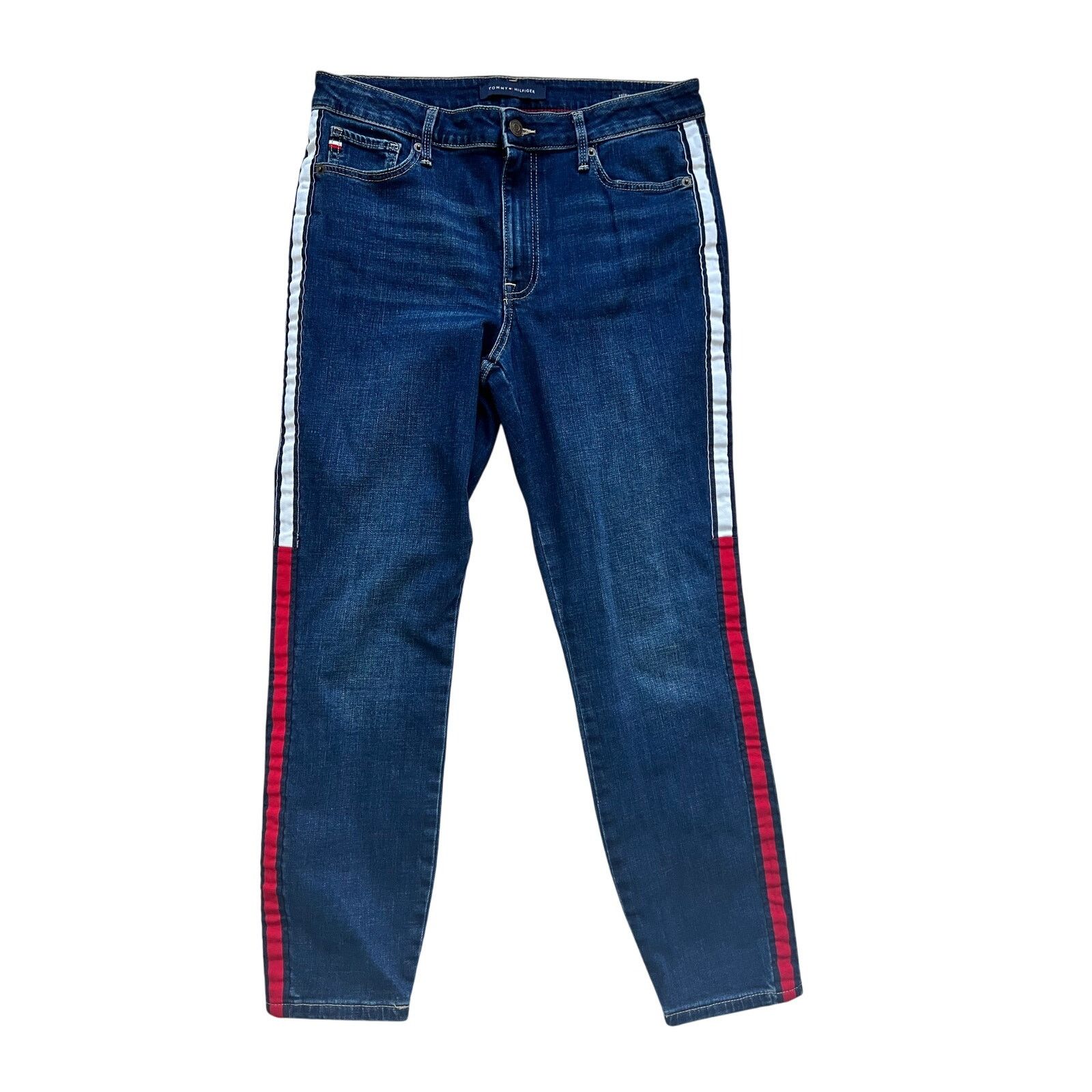Tommy Hilfiger Tommy Hilfiger Dark Wash Midrise Skinny Jeans Size 10 Size 32" / US 10 / IT 46 - 1 Thumbnail