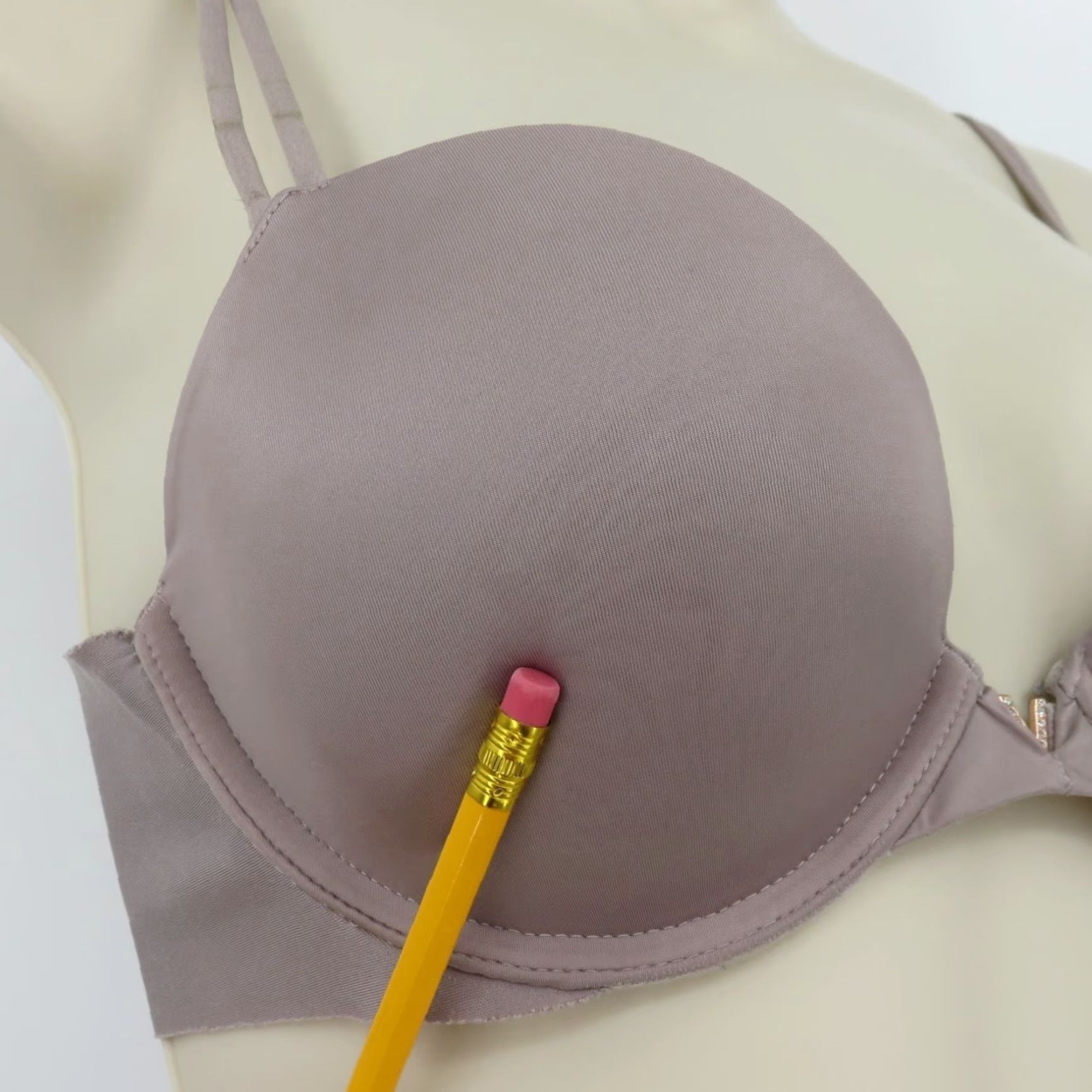 Victoria's Secret Victoria's Secret Bra 34B Push Up Underwire Padded Purple Gray Rhinestone Charm Womens B Cup Size ONE SIZE - 4 Thumbnail