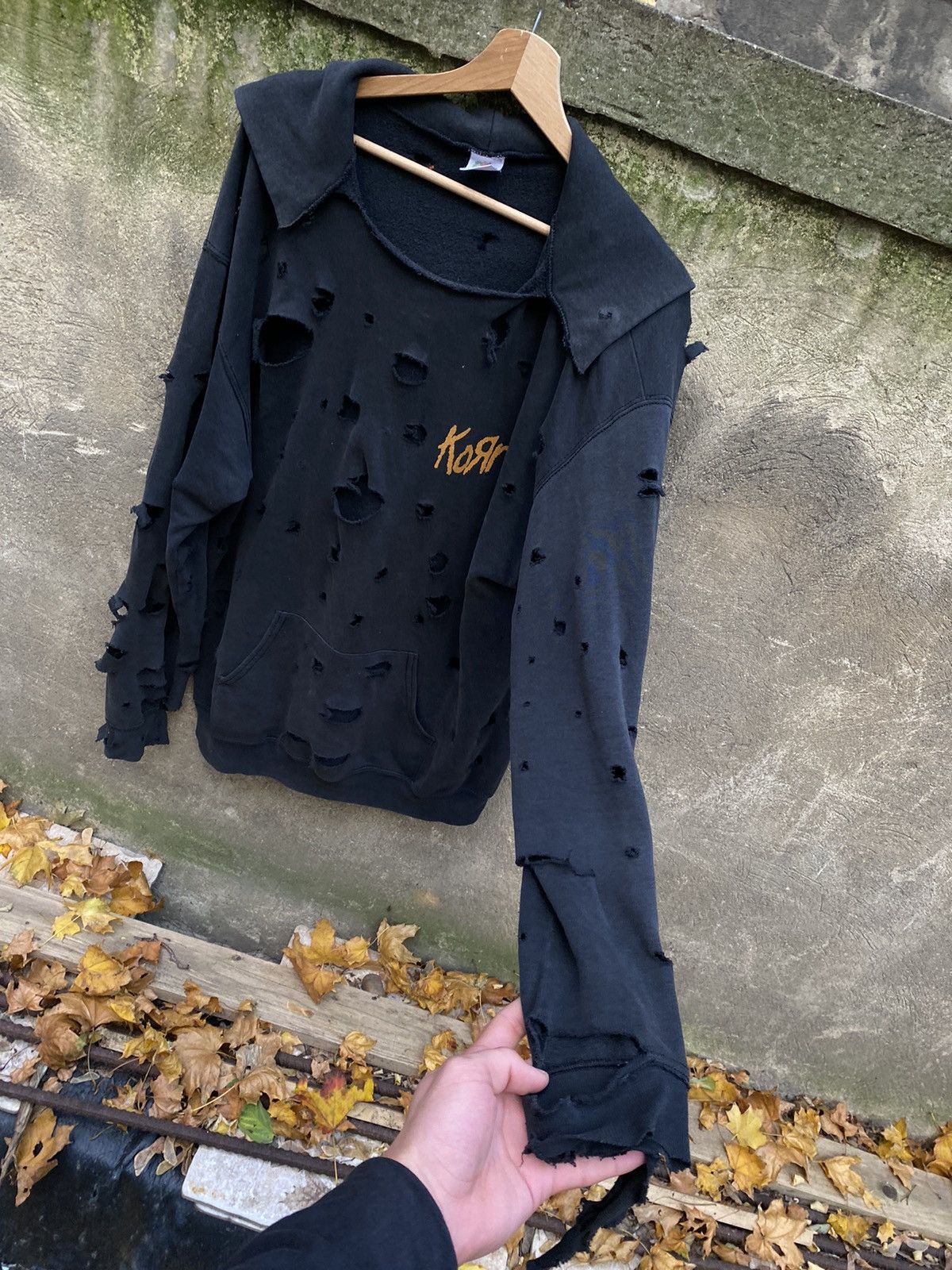 Band Tees × Vintage Vintage 2003 Korn Distressed Hoodie Size US XL / EU 56 / 4 - 10 Thumbnail