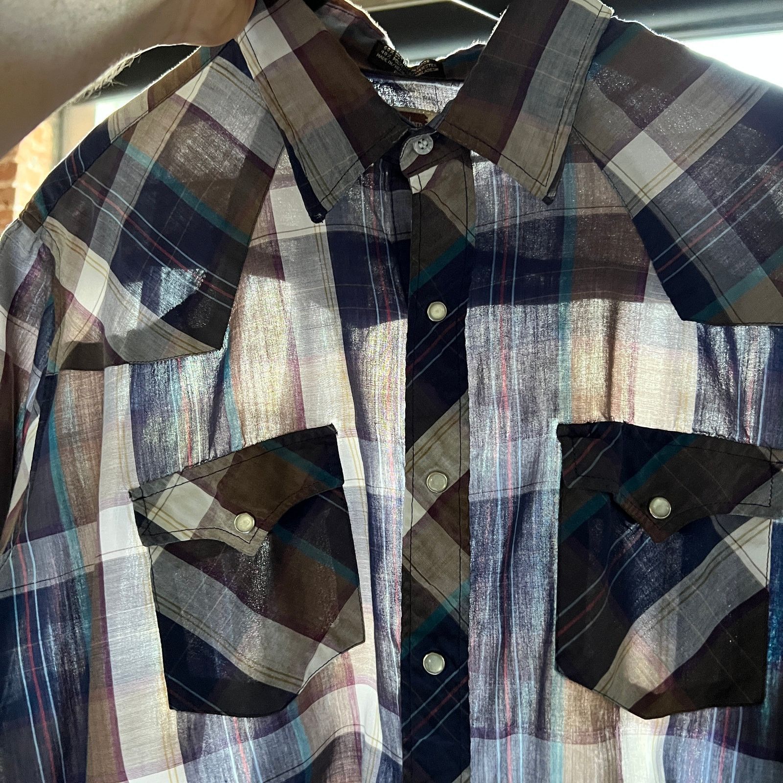 Vintage VTG Youngbloods Paper Thin Pearl Snap Shirt XXL 27.5x31 Size US XXL / EU 58 / 5 - 5 Thumbnail