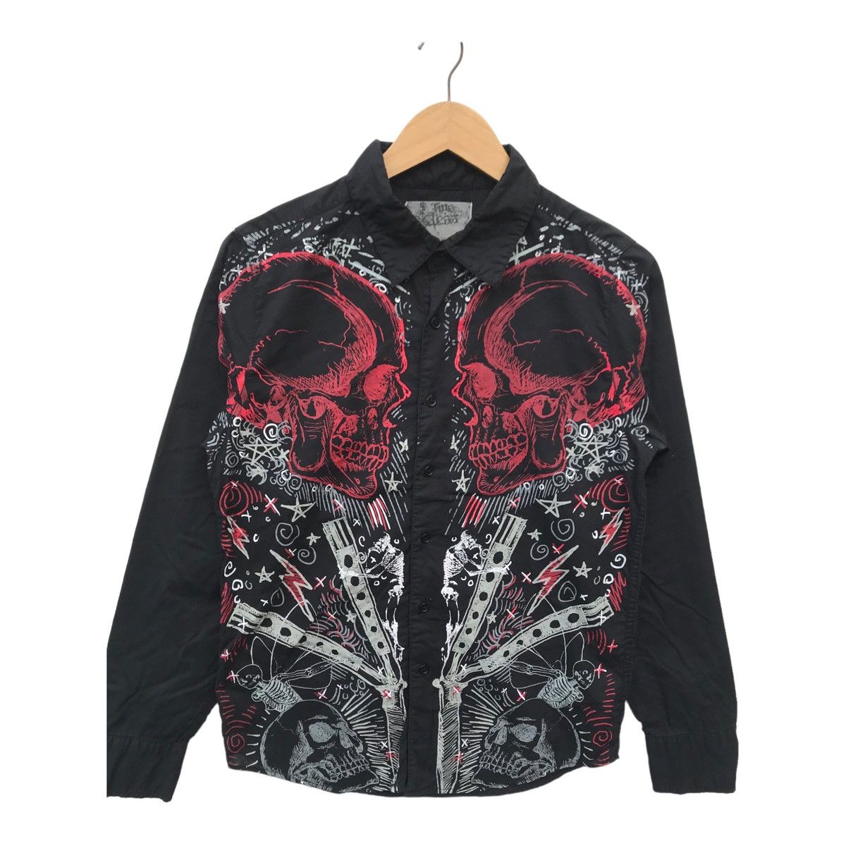 Japanese Brand Rare Skulls Overprinted Button Ups Shirt Size US S / EU 44-46 / 1 - 2 Thumbnail