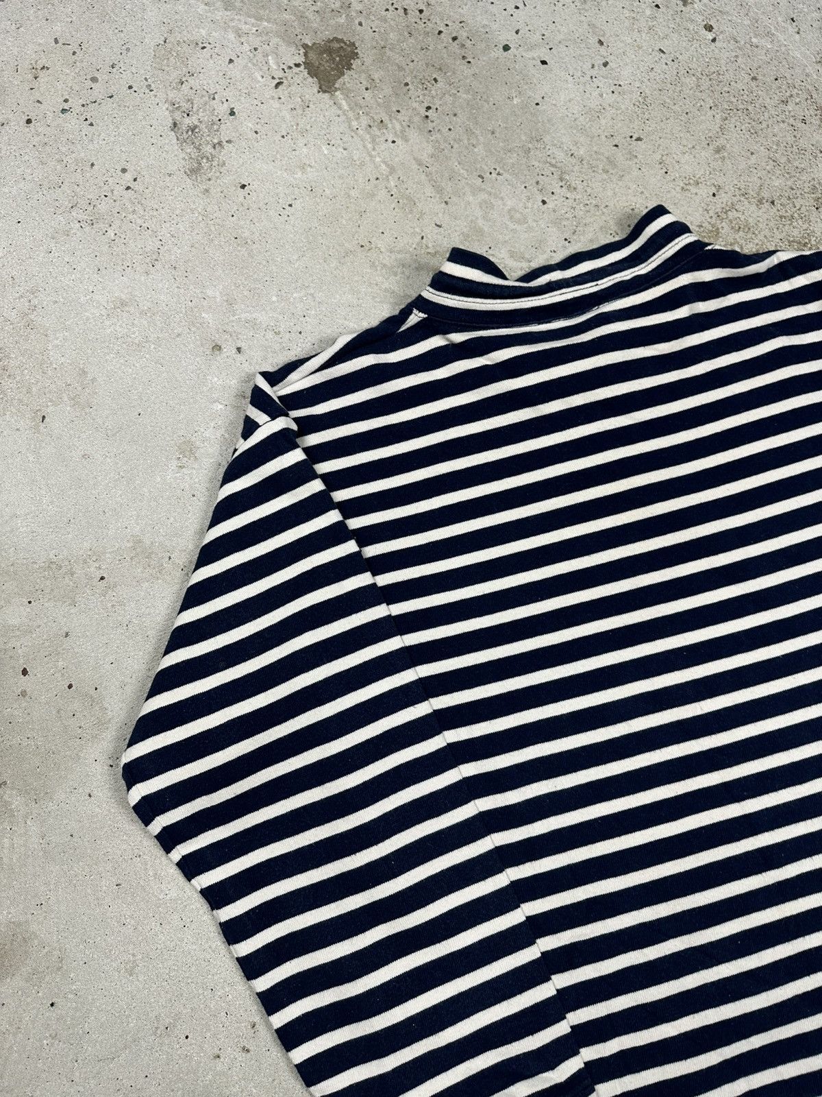 Saint James × Vintage Vintage 90s Saint James Striped Pocket Sweatshirt Size US M / EU 48-50 / 2 - 11 Thumbnail