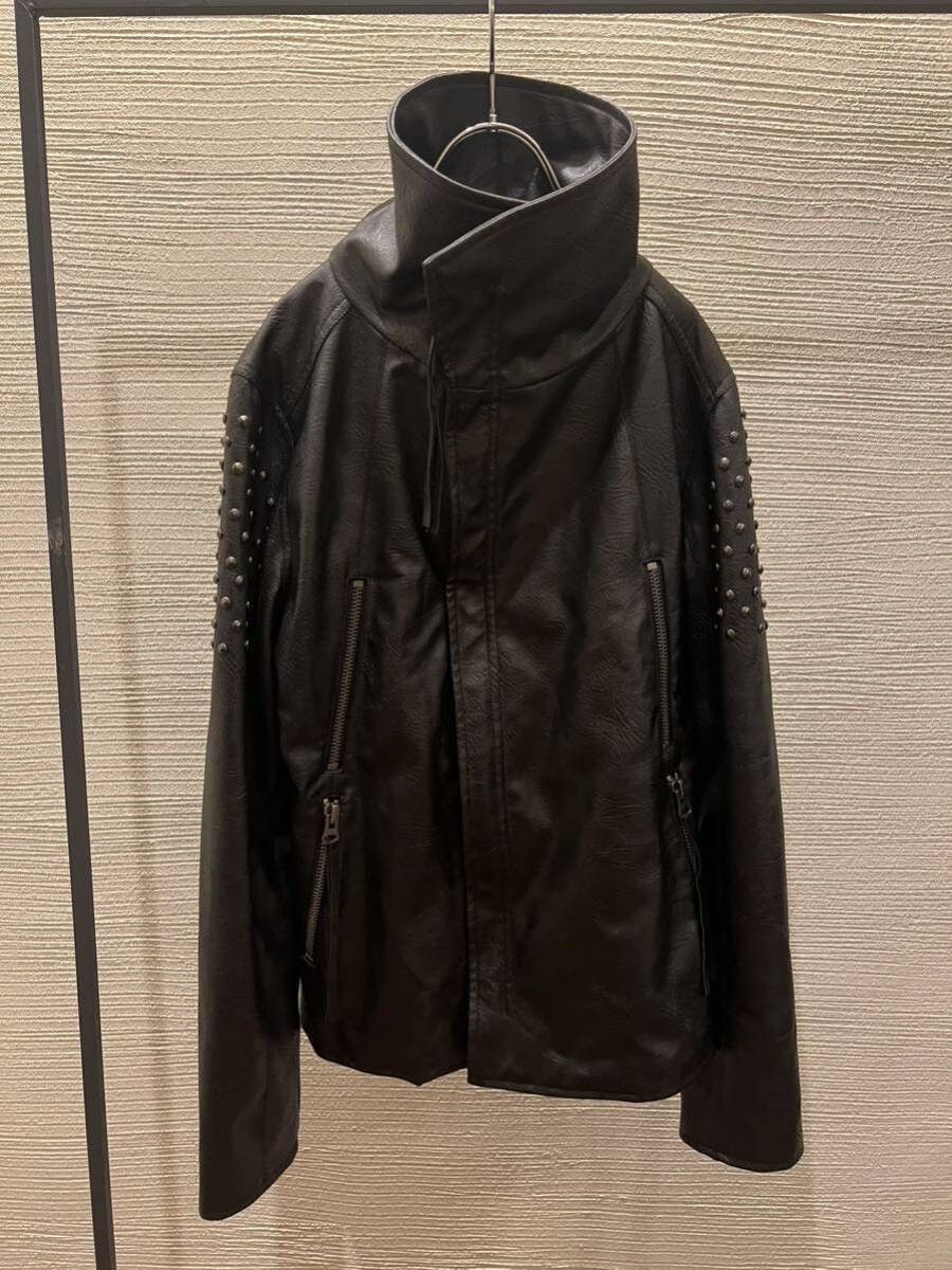 ジャケット・アウター archive glad news gimmick leather jacket archive glad news gimmick leather jacket
