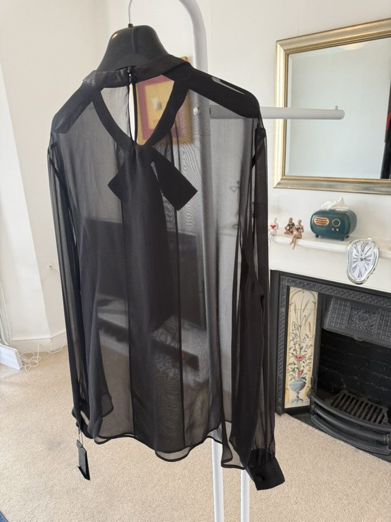 Saint Laurent Paris FW23' Saint Laurent Silk Blouse in Muslin Crepe Size US L / EU 52-54 / 3 - 4 Thumbnail