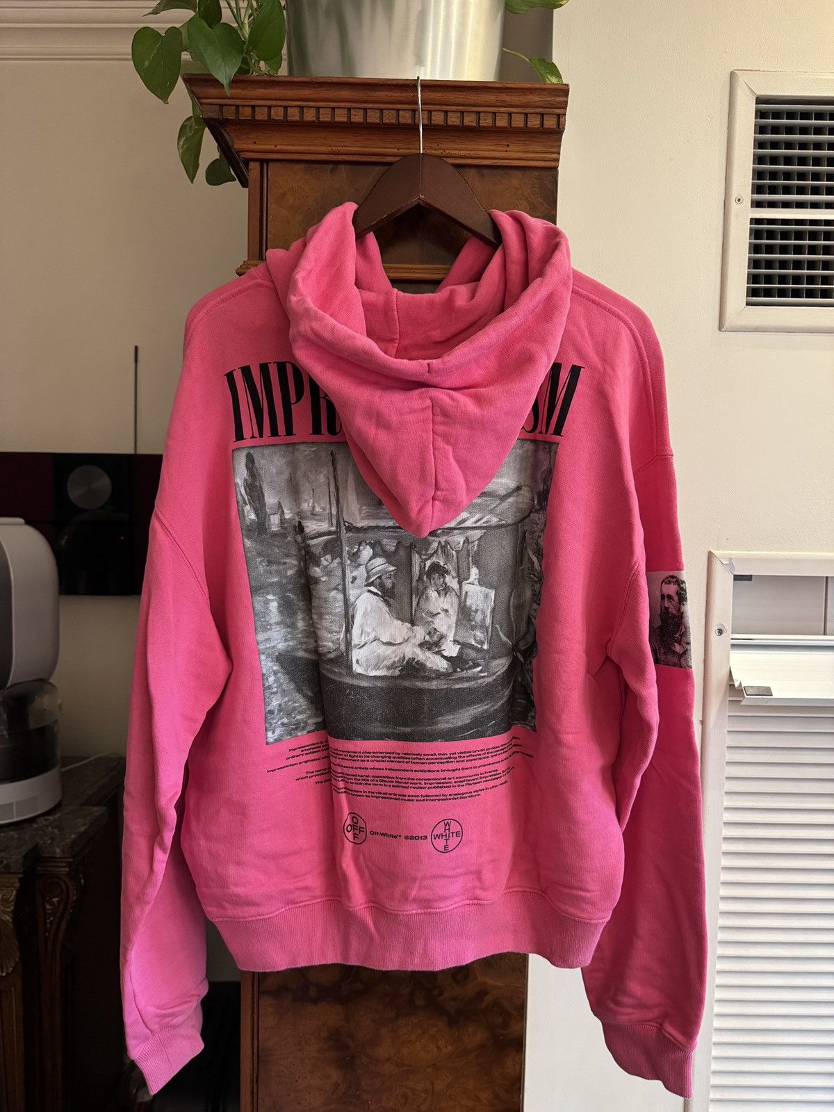 Off-White Off-White Pink Impressionism Decal Hoodie Size US M / EU 48-50 / 2 - 2 Thumbnail