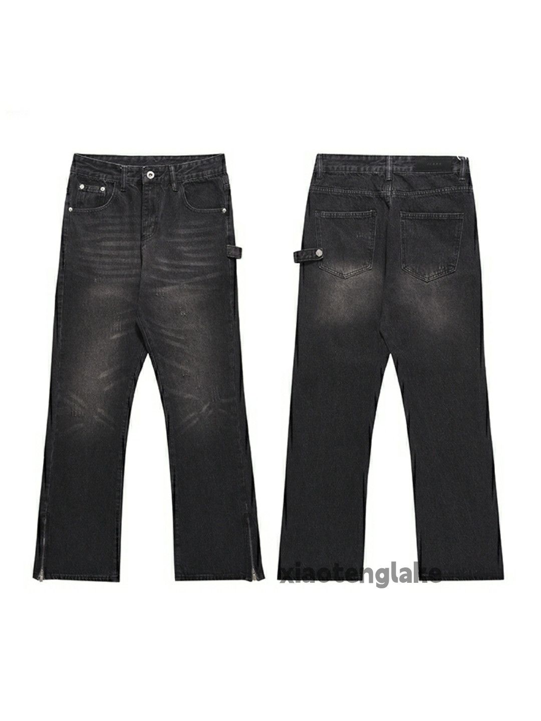 Jean × Vintage zipper utility carpenter washed faded cargo jeans Size US 32 / EU 48 - 2 Thumbnail