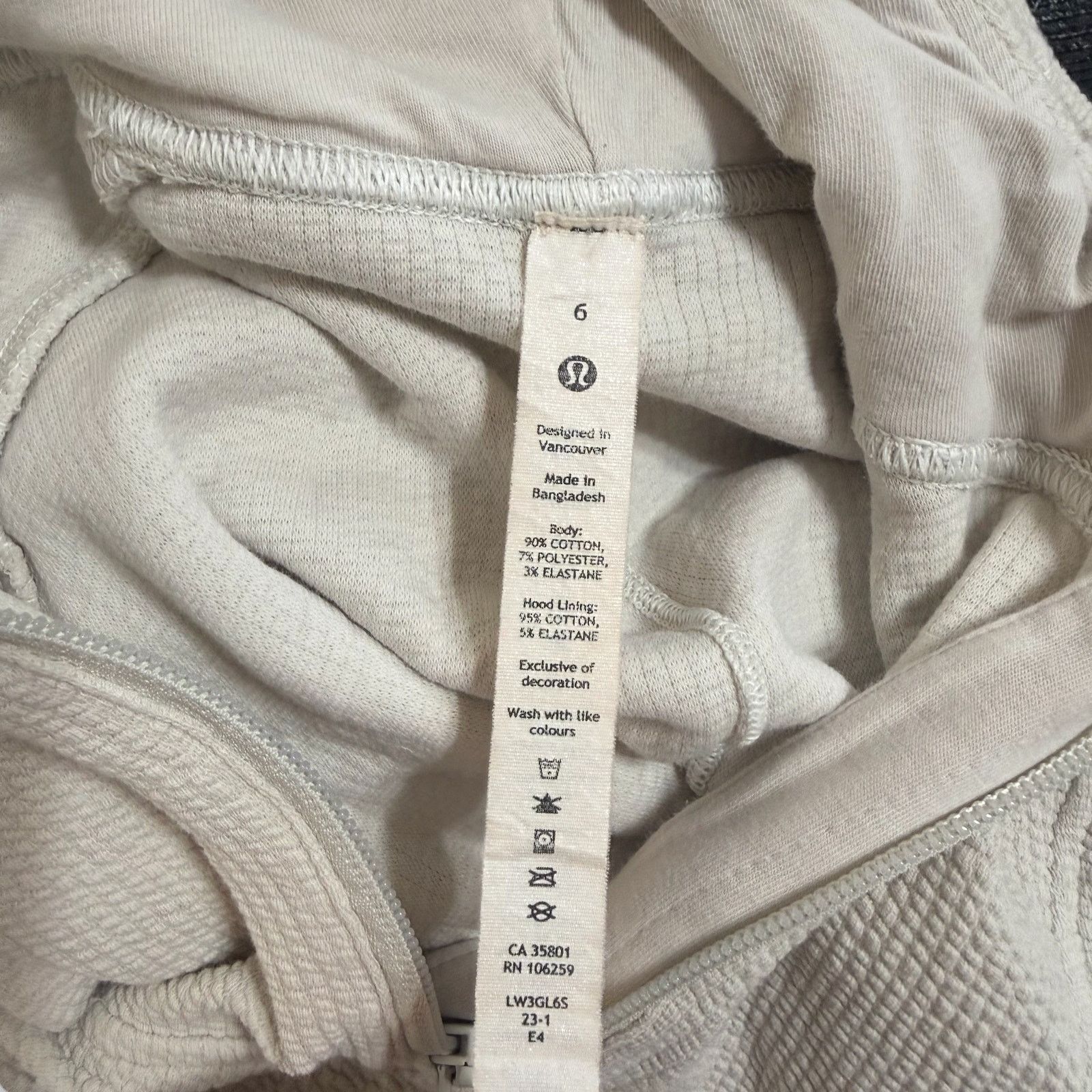 Lululemon Lululemon Gray Textured Half-Zip Hoodie | Sz 6 Size M / US 6-8 / IT 42-44 - 7 Thumbnail