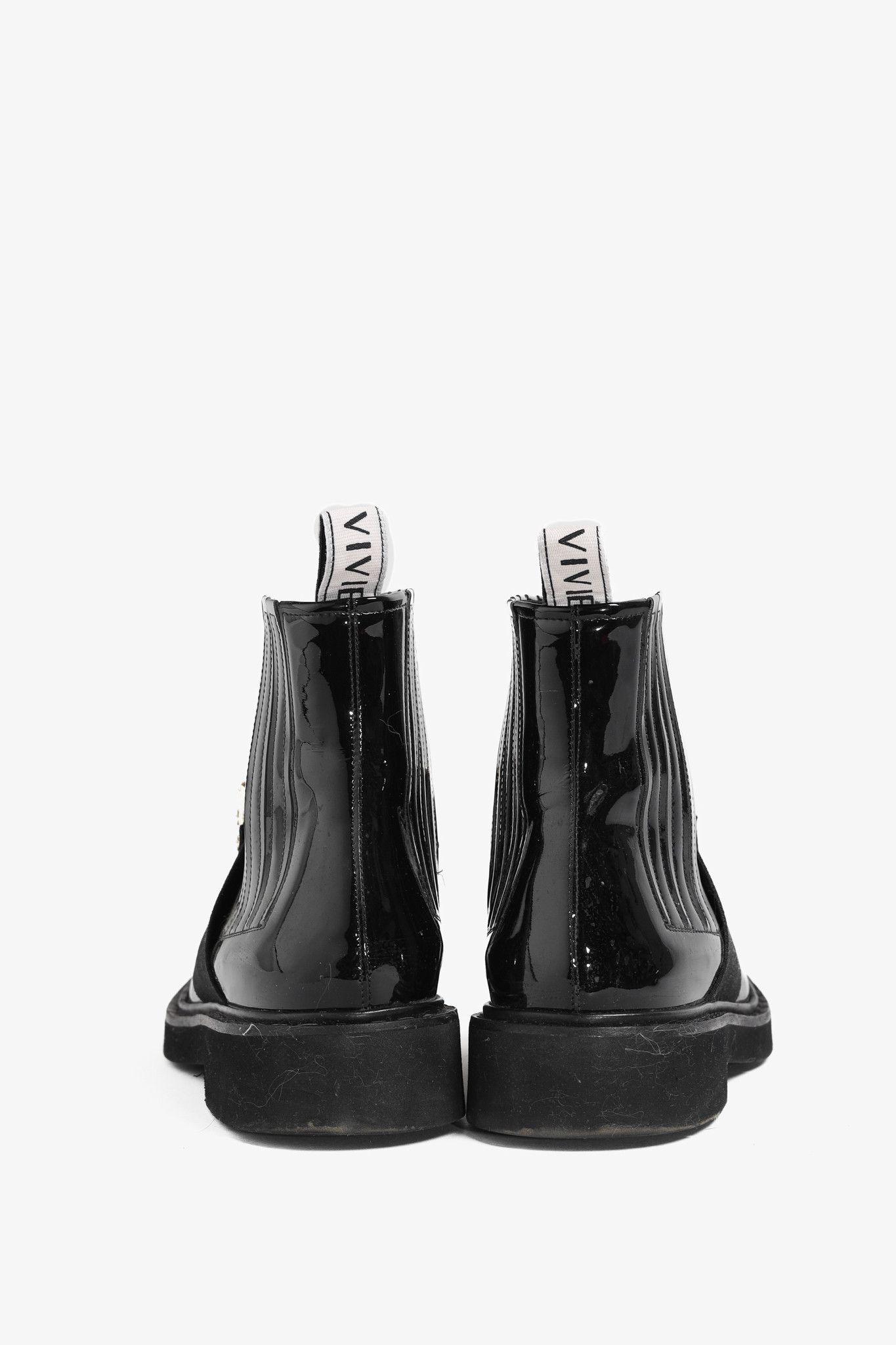 Roger Vivier Roger Vivier Viv' Rangers Embellished Patent Leather Boots Size US 5 / IT 35 - 3 Thumbnail