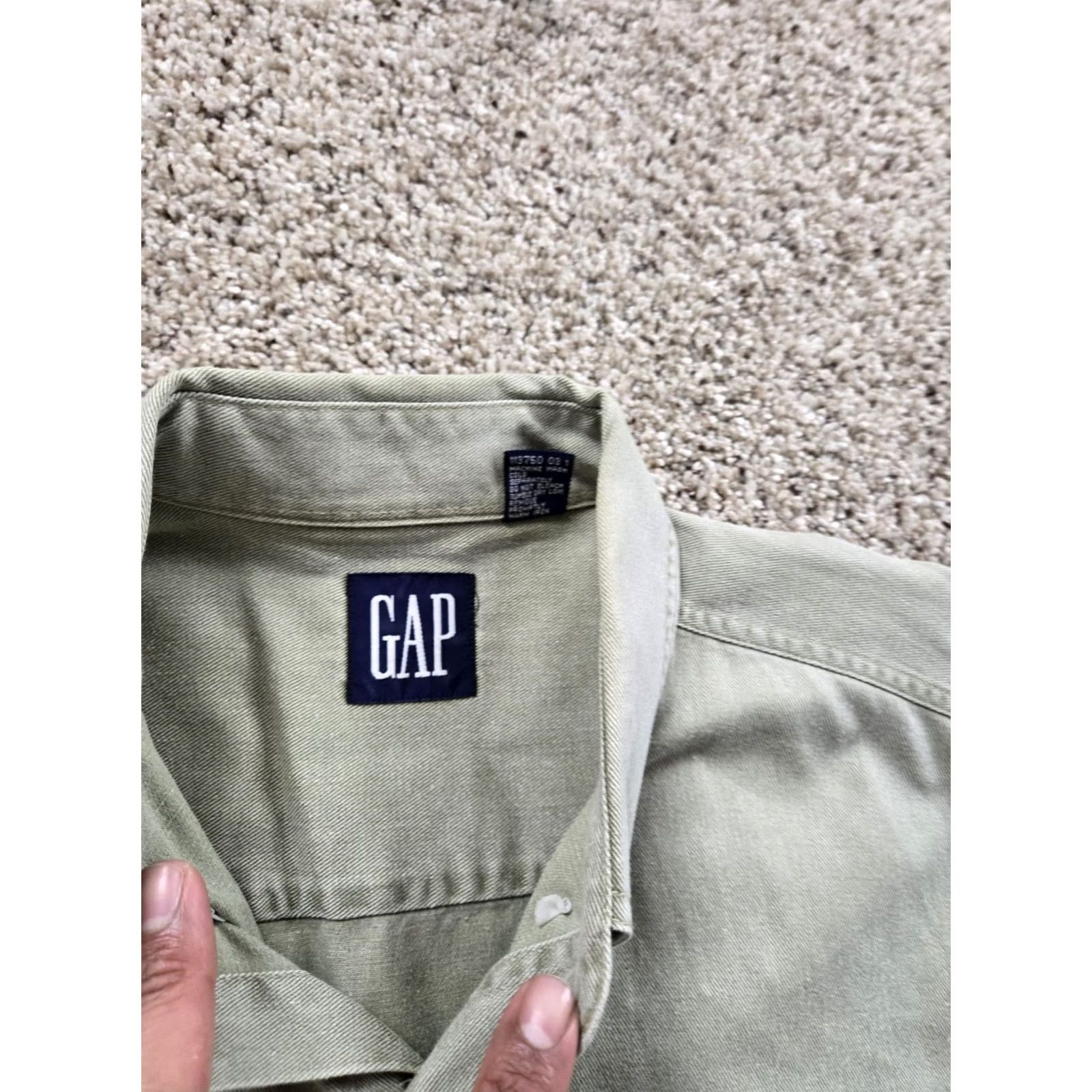 Gap VINTAGE GAP Shirt Mens XL Green Button-Down Twill Long Sleeve Cotton 90s Size US XL / EU 56 / 4 - 7 Thumbnail