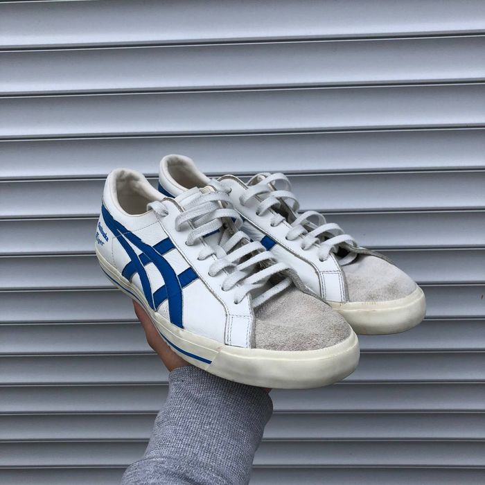 asics onitsuka tiger white blue red nippon