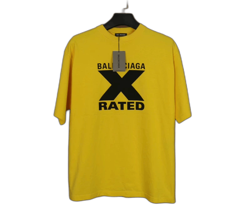 Balenciaga Balenciaga X-RATED Yellow Short Sleeve T-Shirt Size US XS / EU 42 / 0 - 1 Thumbnail