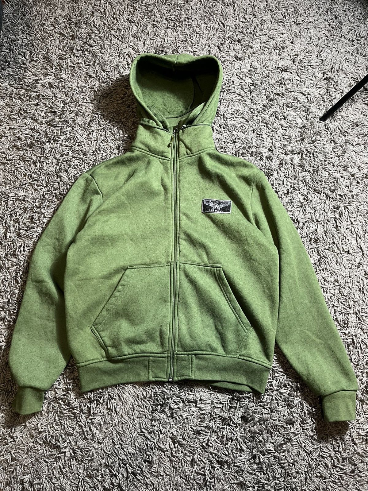 Airwalk AIRWALK Y2K BASIC COTTON GREEN HOODIE MILITARY STYLE Size US M / EU 48-50 / 2 - 1 Thumbnail