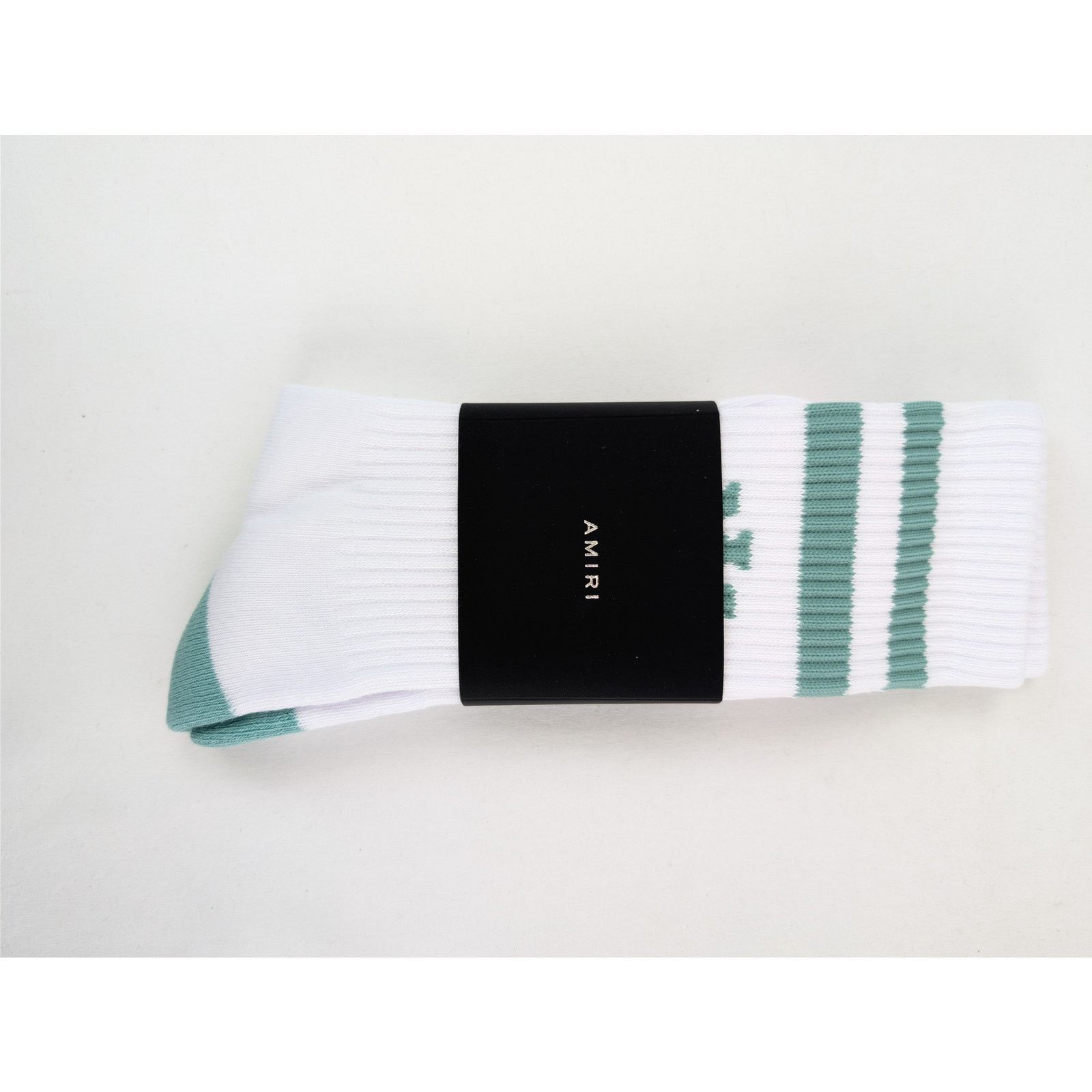 Amiri o1rshd1 Q:2 / Size: 45-46 / MA Stripe Socks White / Seacrest Size ONE SIZE - 4 Thumbnail