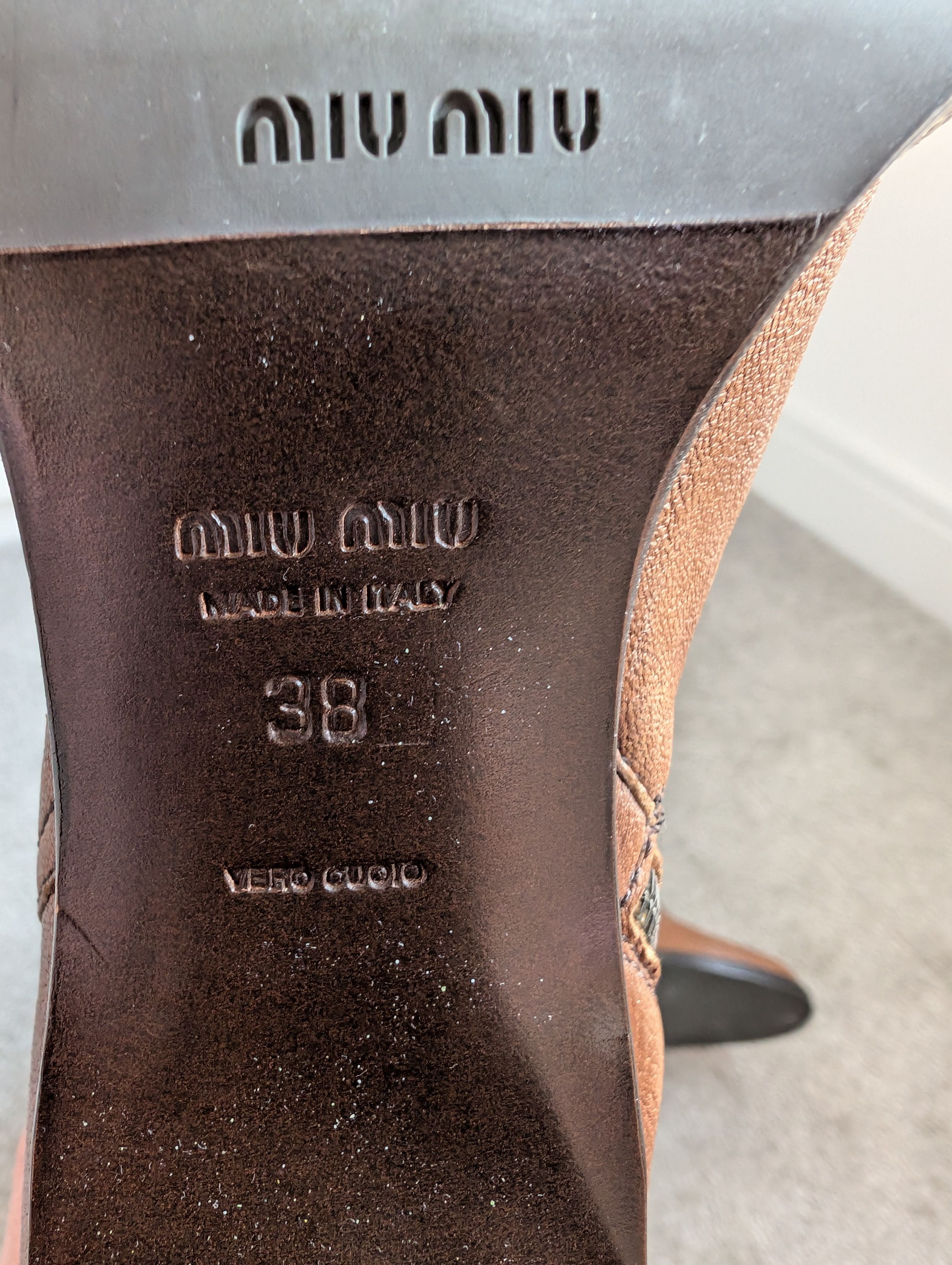 Miu Miu Miu Miu OTK Shearling Leather Boots Brown EU 38 Size US 8 / IT 38 - 8 Thumbnail