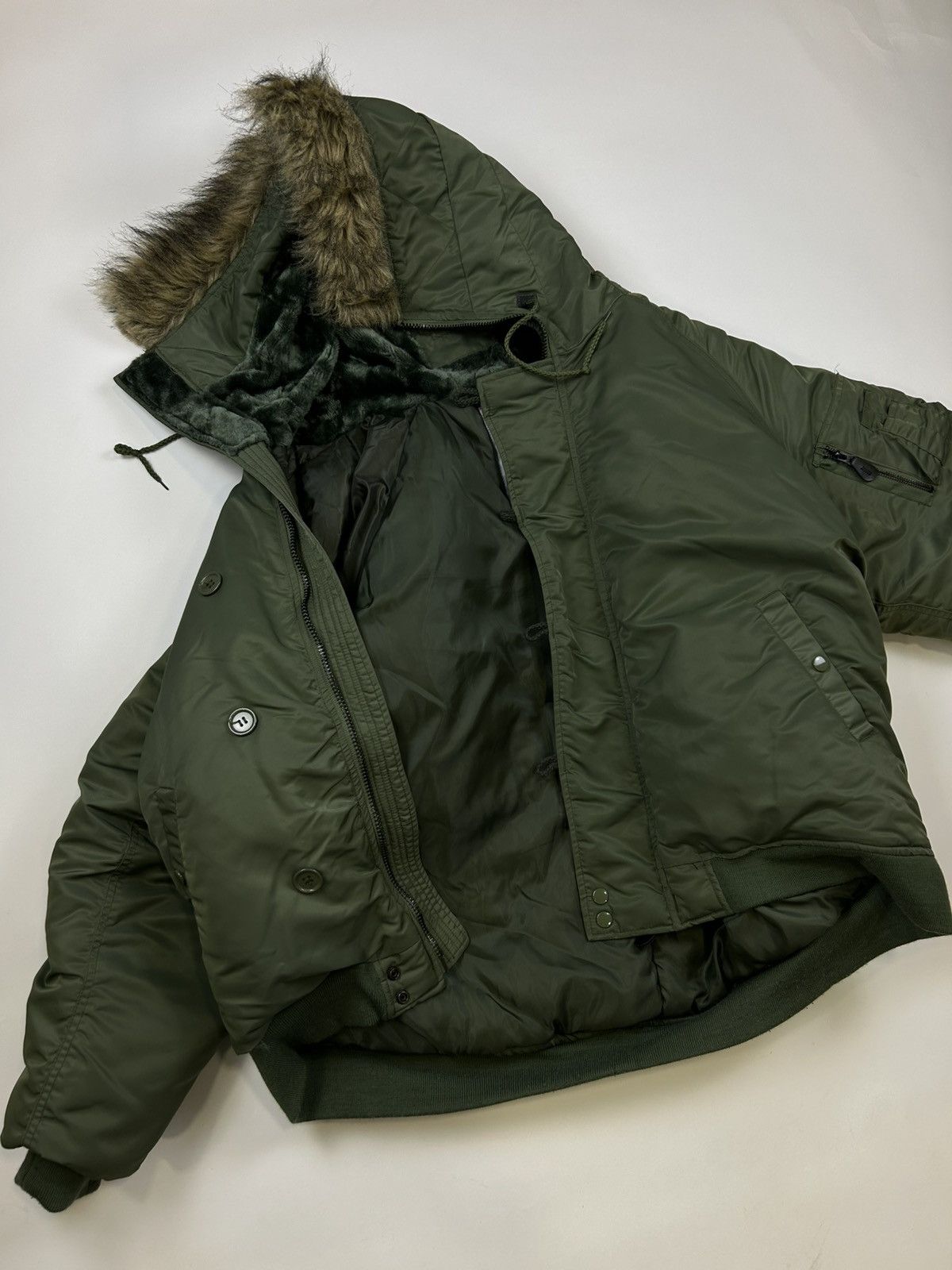 Japanese Brand × Vintage Vintage y2k pilot N2B bomber jacket sith fur Size US XXL / EU 58 / 5 - 4 Thumbnail