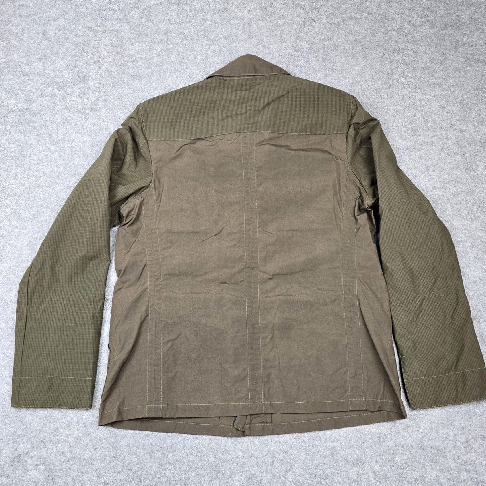 Gloverall Gloverall Jacket Mens Medium Green Fred Waxed Canvas Military Zip Pockets New Size US 31 - 7 Thumbnail